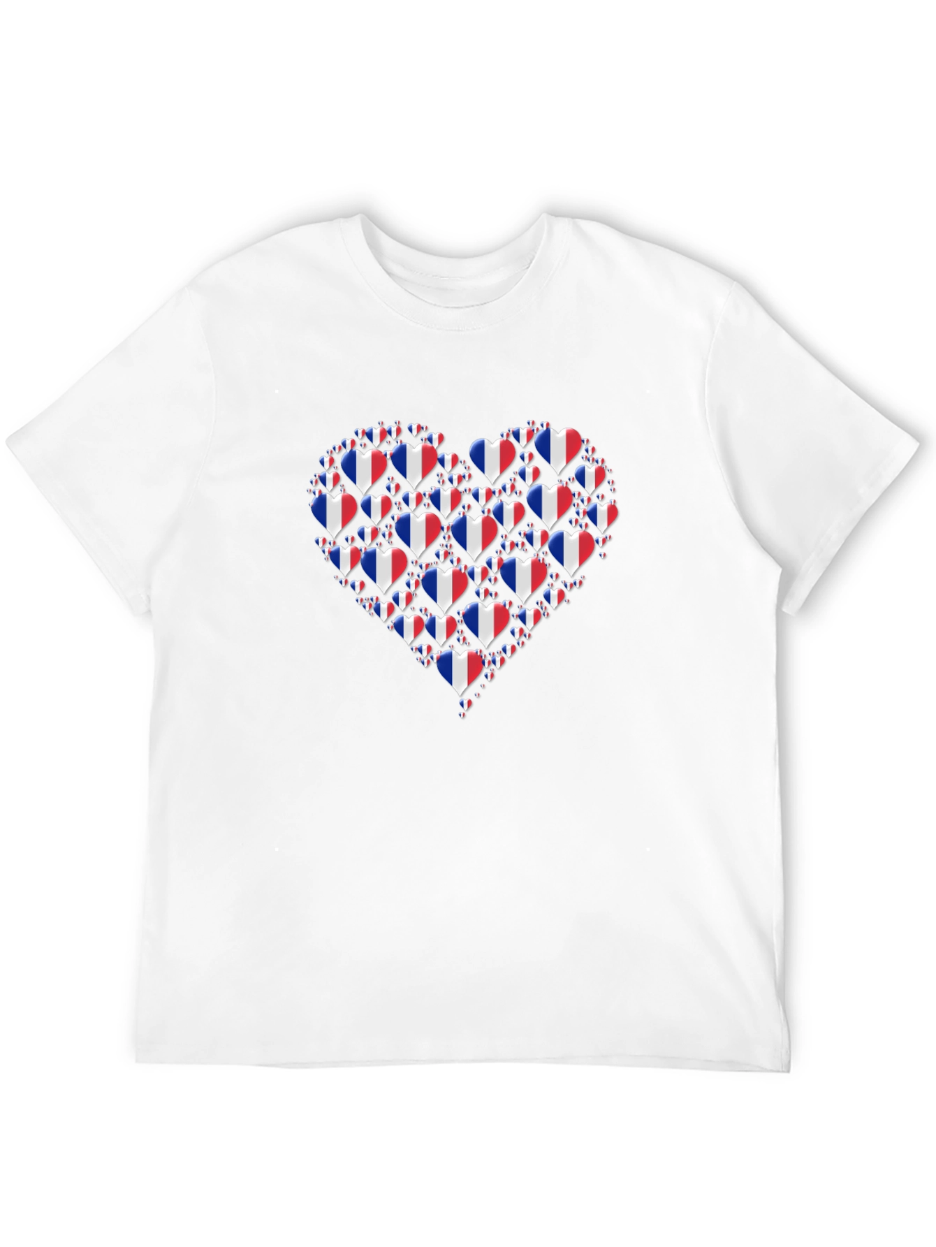 French Flag Heart T-Shirt Show Your Love