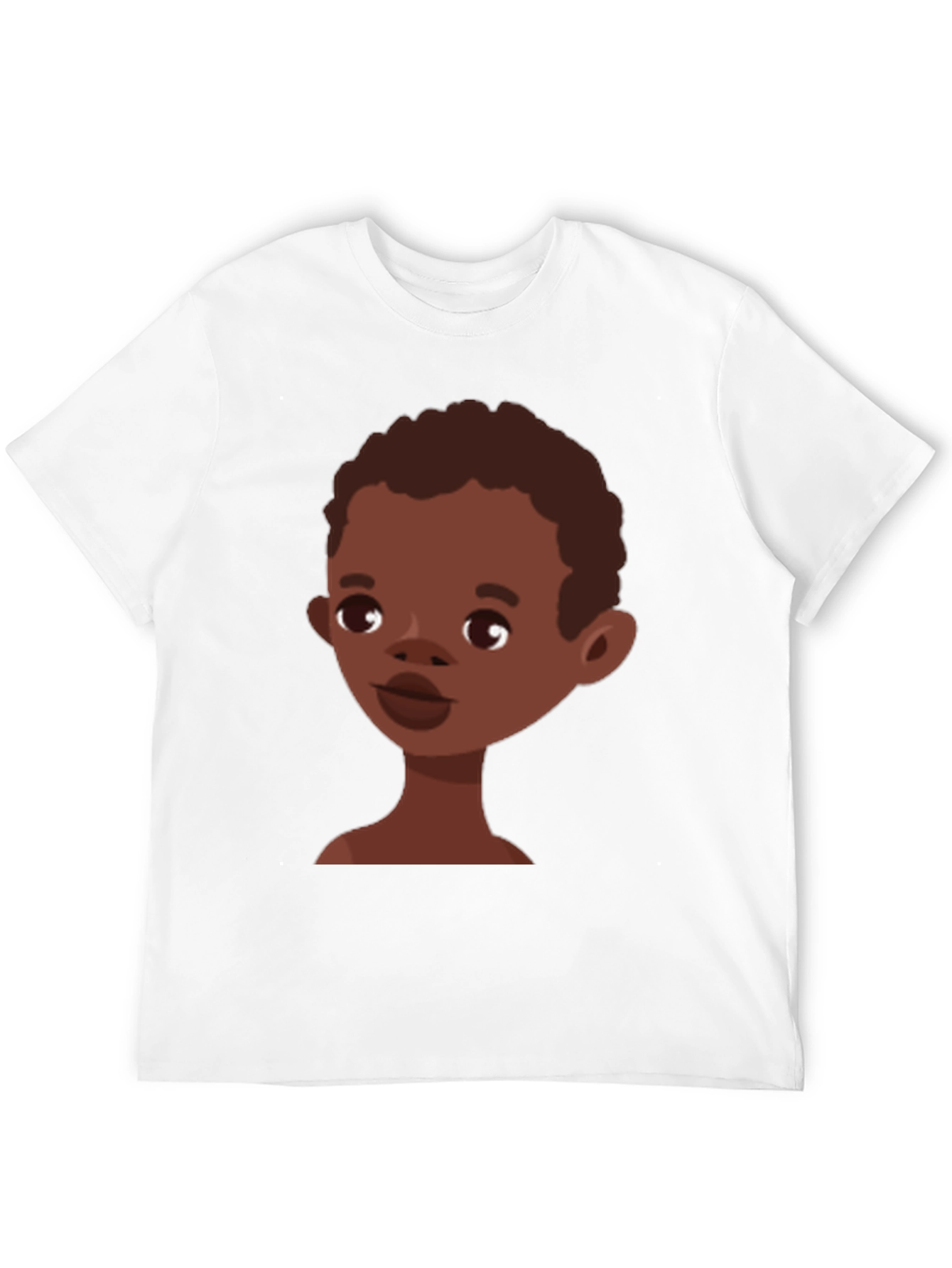 Cartoon Boy Graphic Tee - Stylish Black T-Shirt