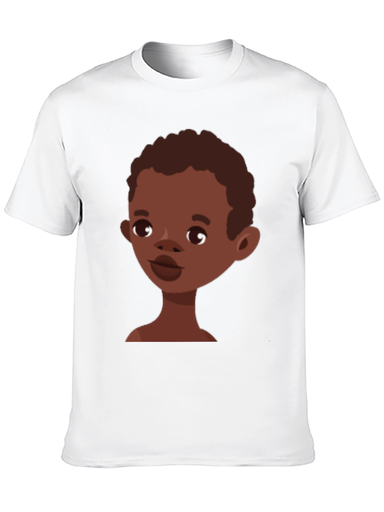 Cartoon Boy Graphic Tee - Stylish Black T-Shirt