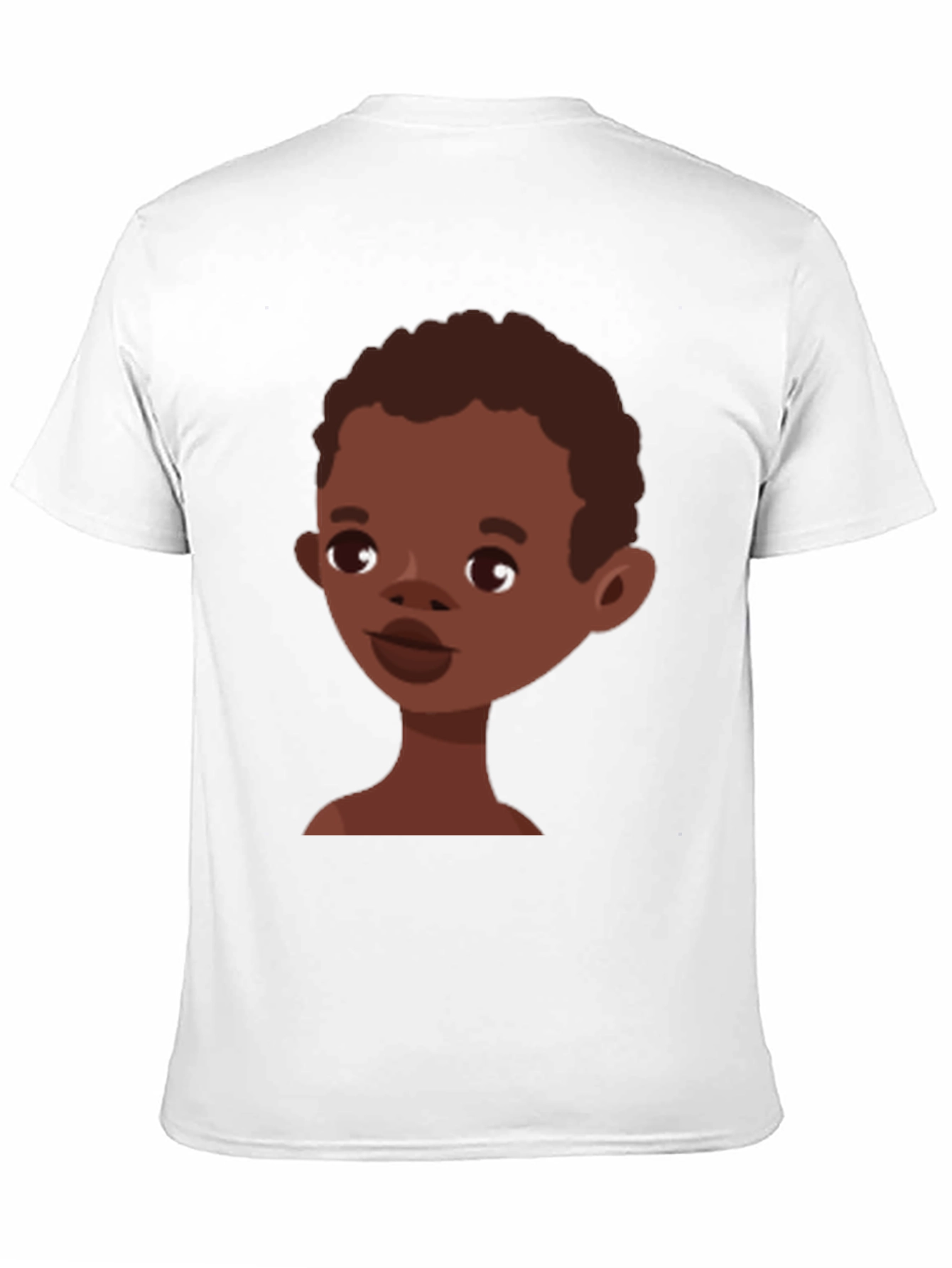 Cartoon Boy Graphic Tee - Stylish Black T-Shirt