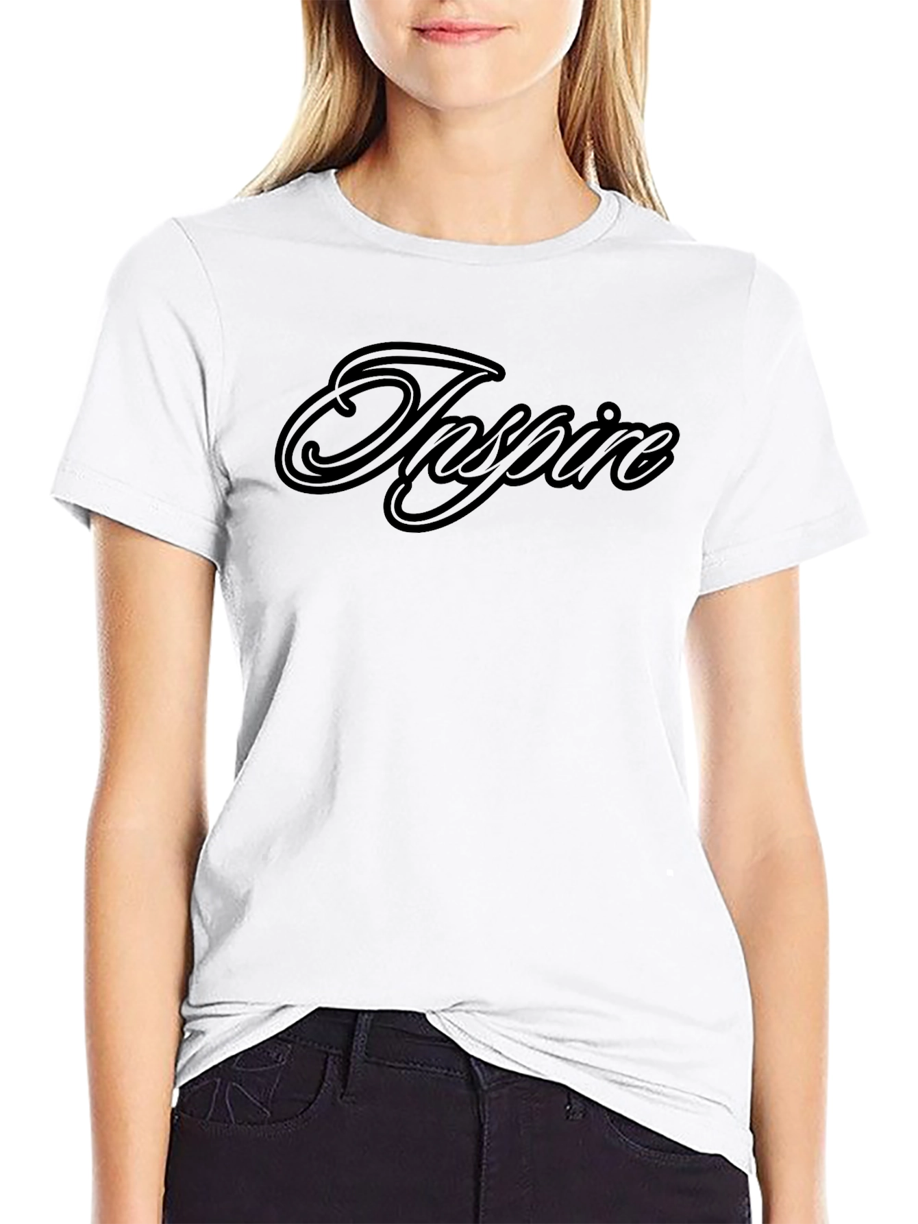 Inspire Black Graphic Tee - Stylish and Comfortable