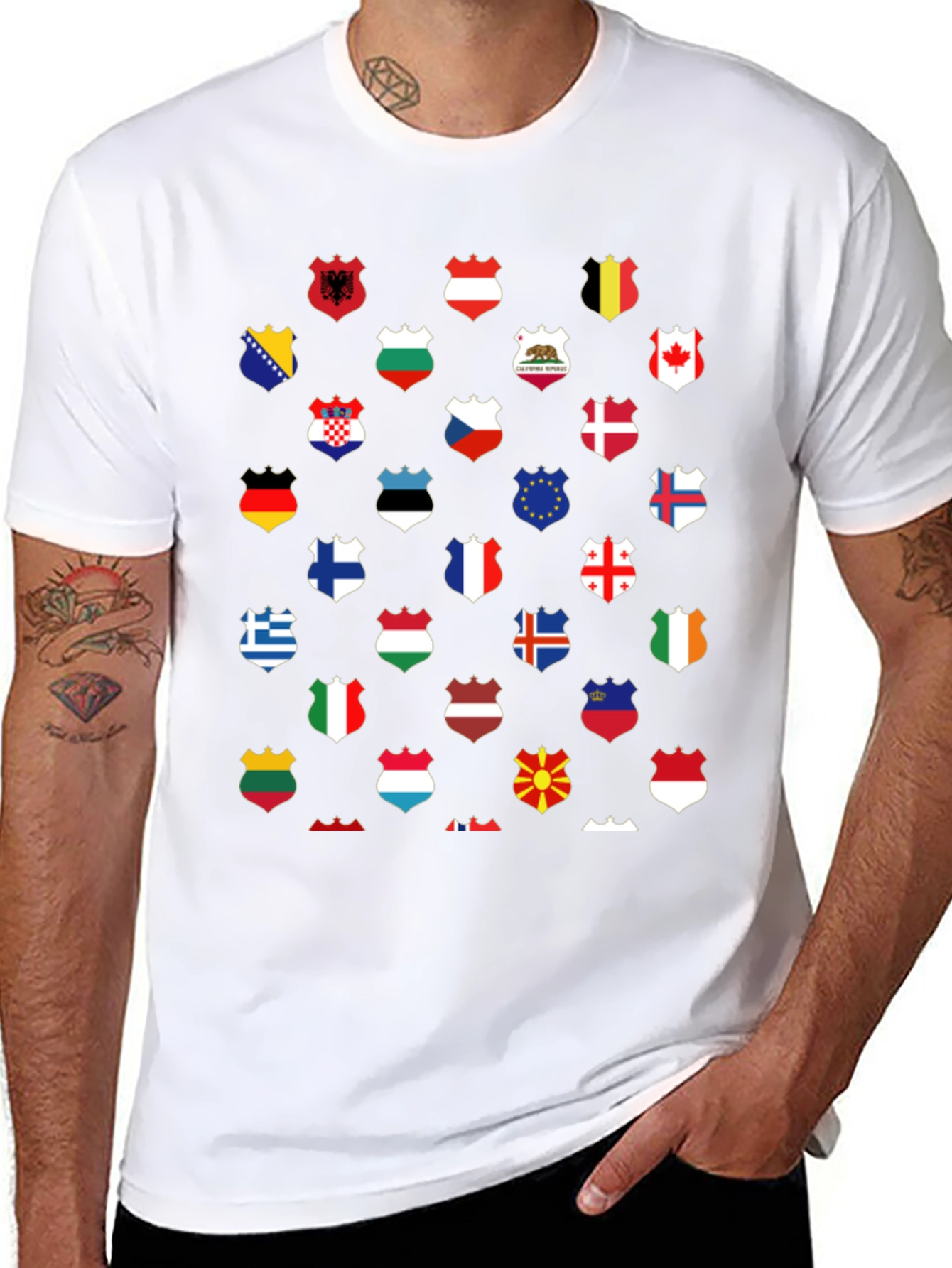 World Flags T-Shirt - Unique Graphic Tee