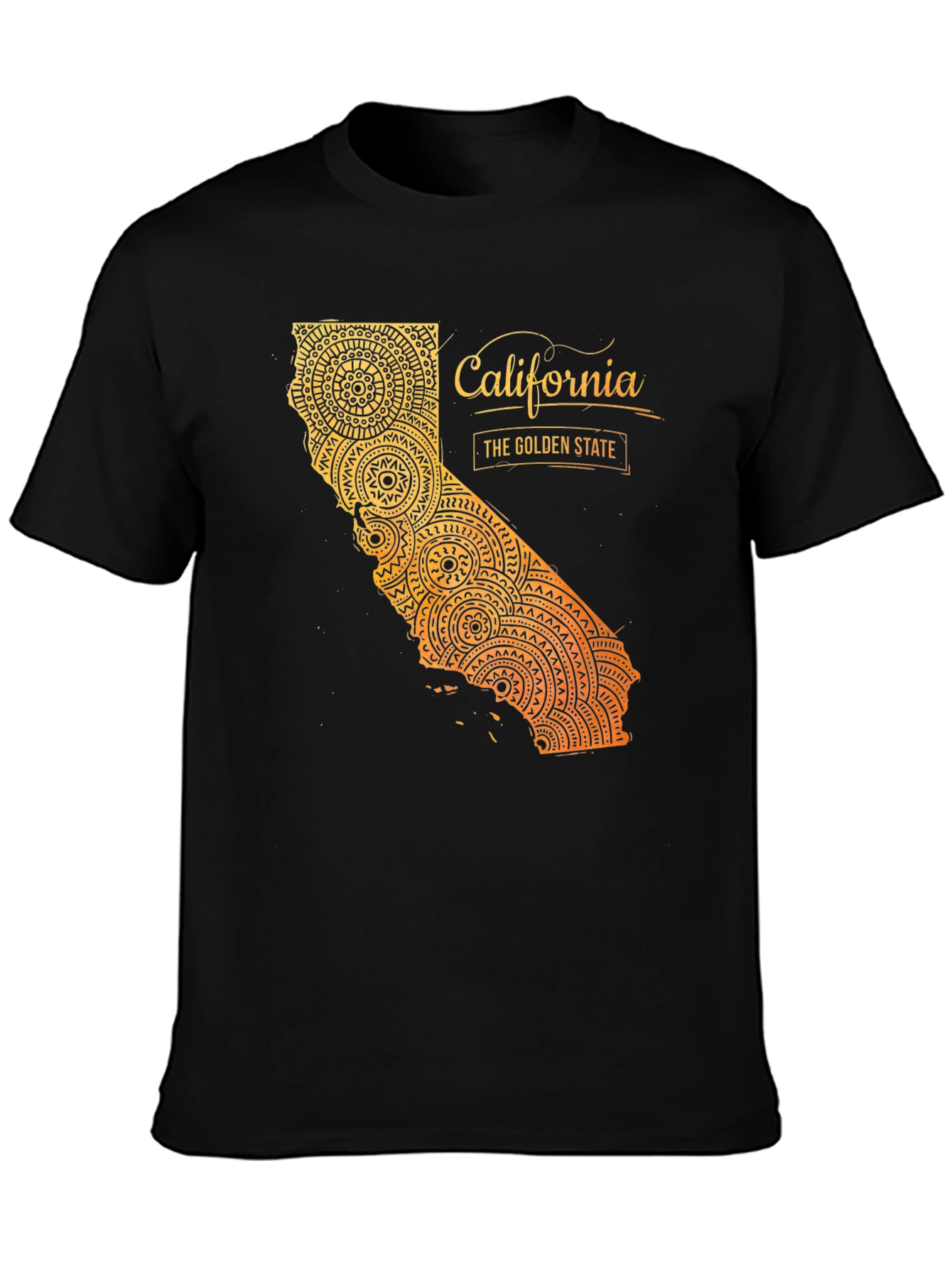 California Golden State Mandala Graphic Tee
