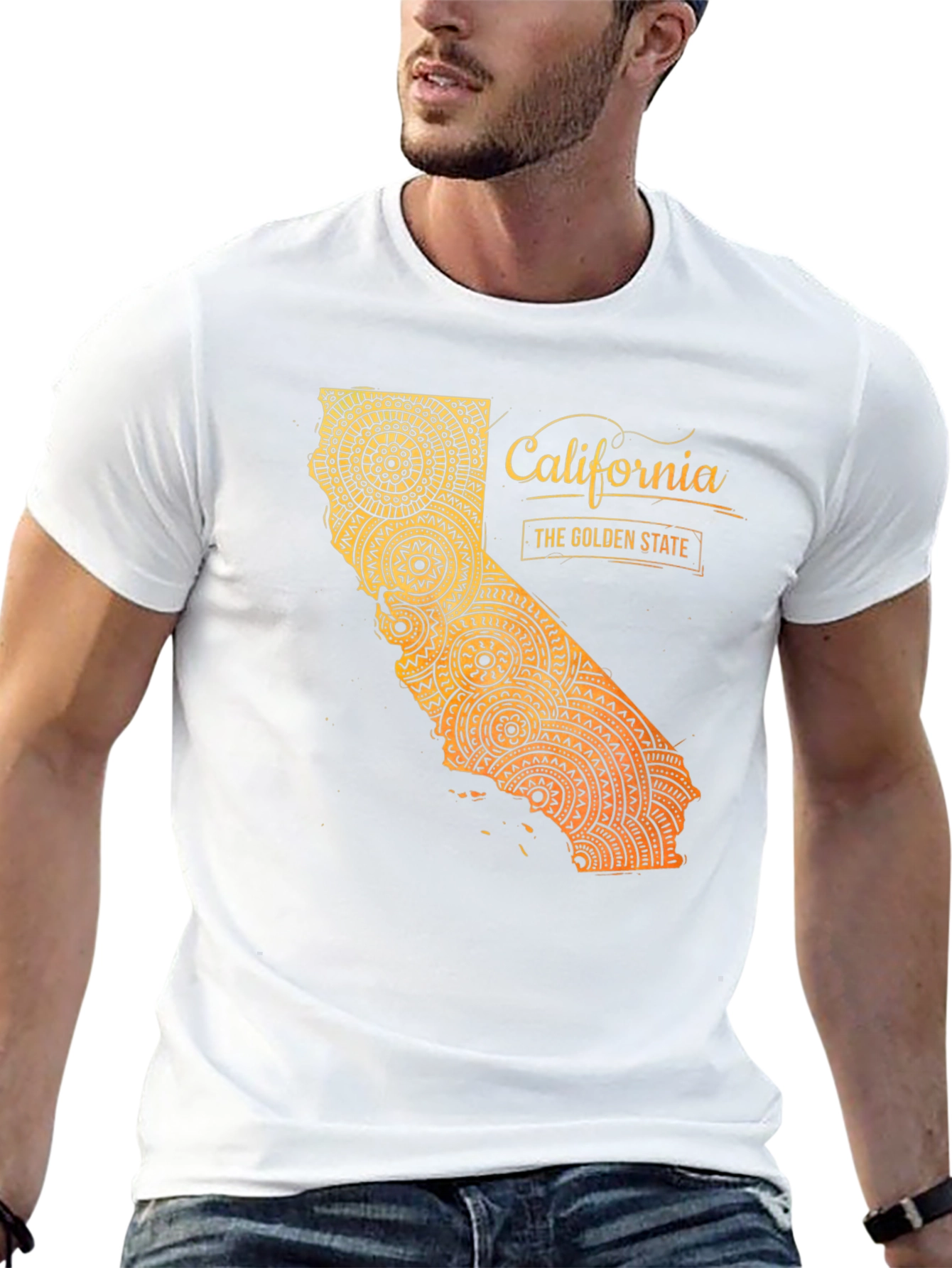 California Golden State Mandala Graphic Tee