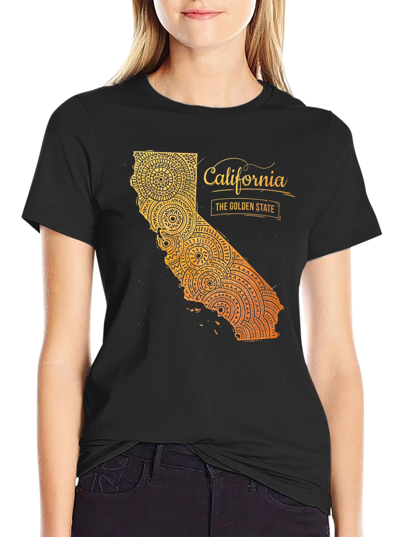 California Golden State Mandala Graphic Tee