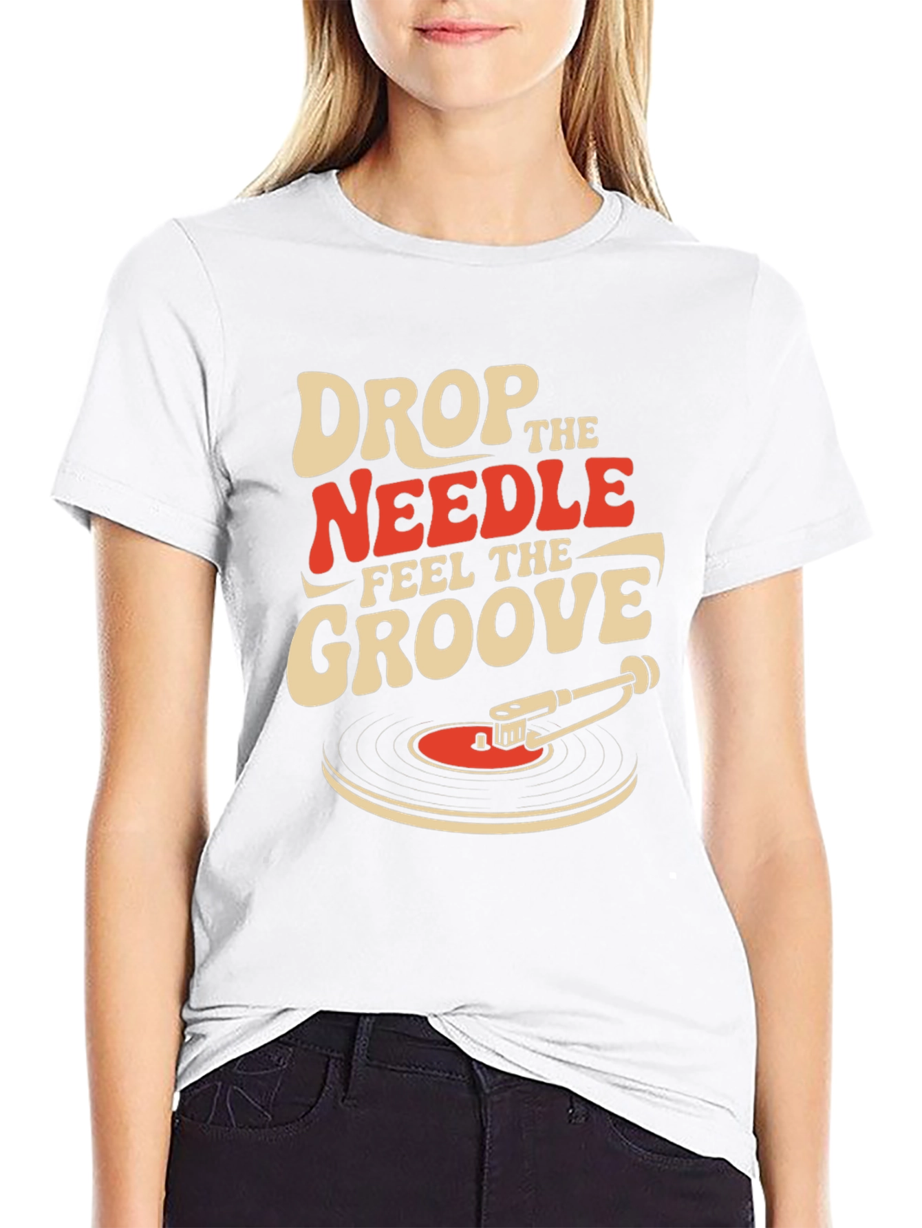 Drop The Needle Feel The Groove Graphic Tee