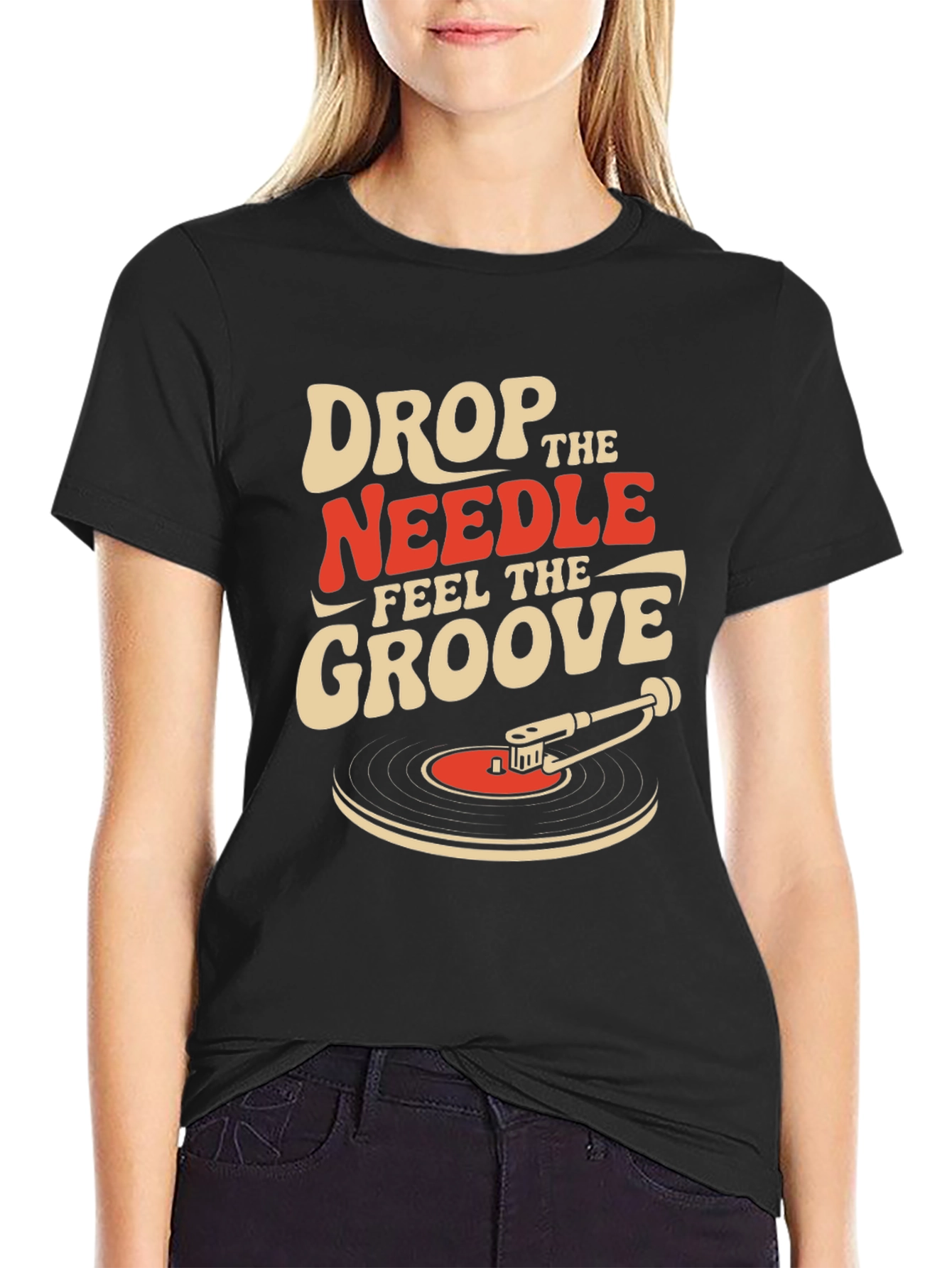 Drop The Needle Feel The Groove Graphic Tee