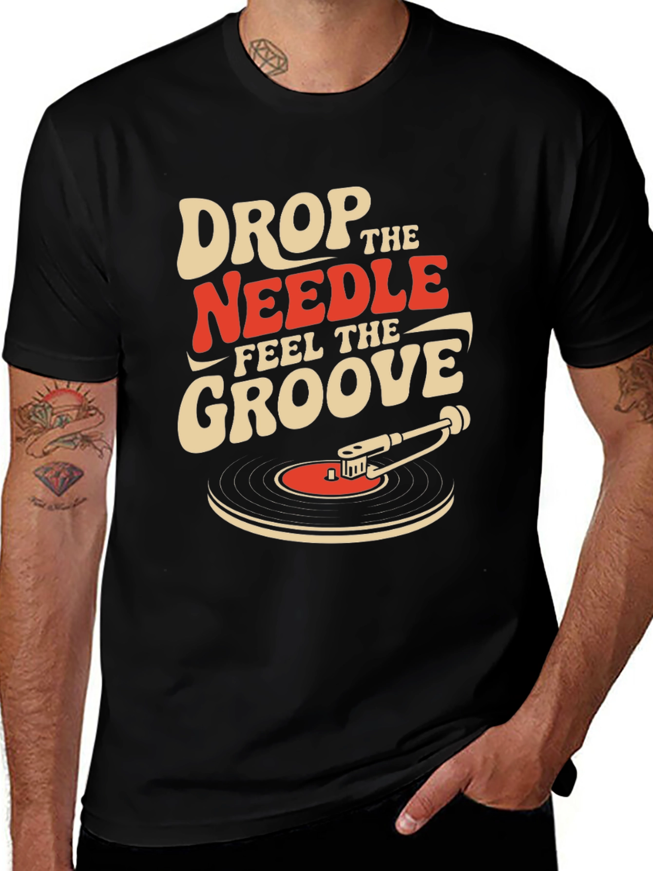 Drop The Needle Feel The Groove Graphic Tee