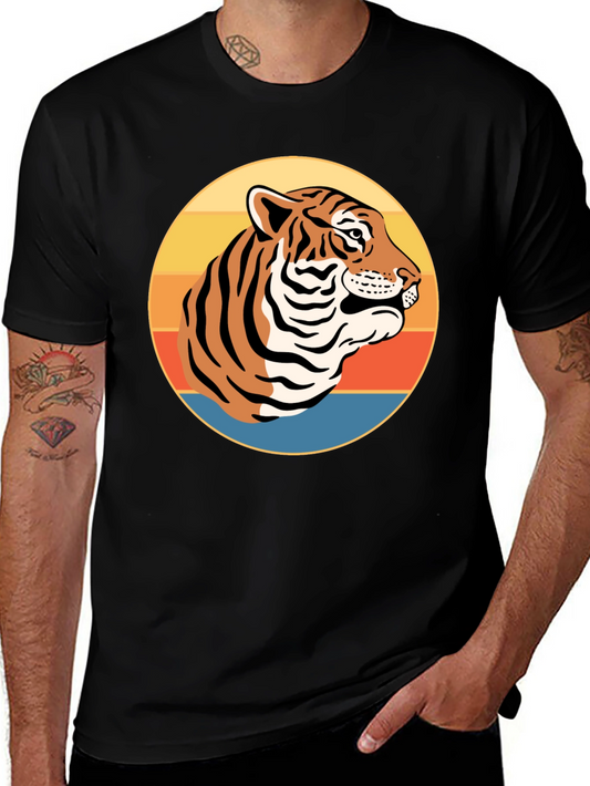 Retro Tiger Graphic T-Shirt - Vintage Style Tee