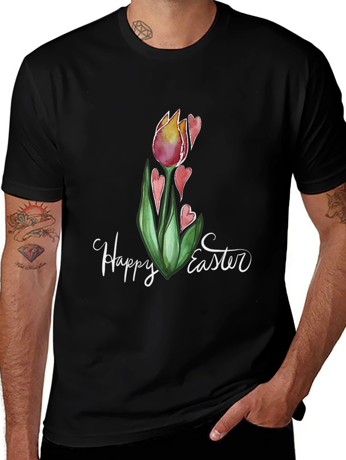 Happy Easter Tulip Graphic Tee