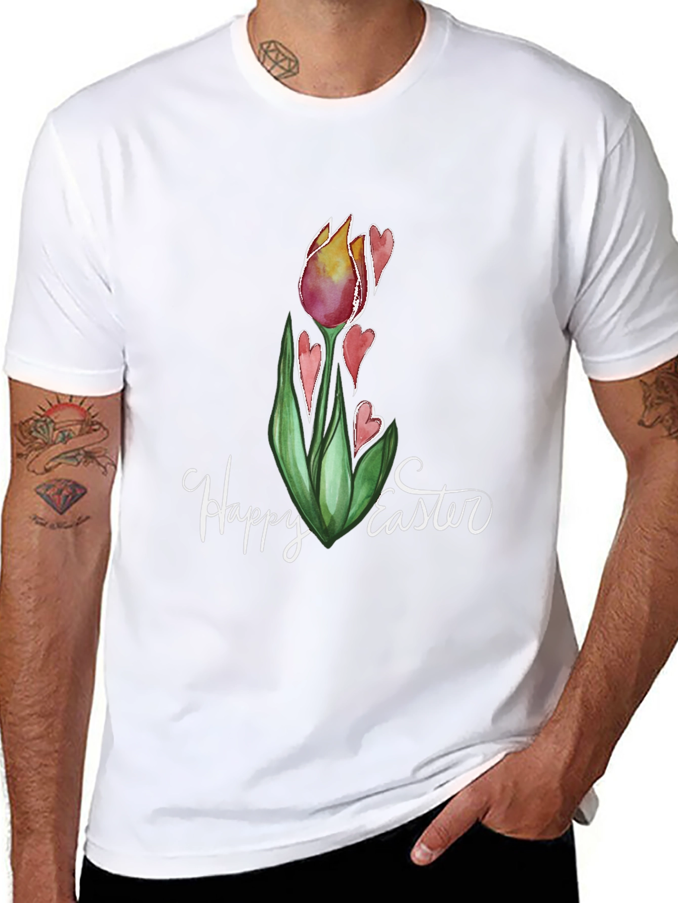Happy Easter Tulip Graphic Tee