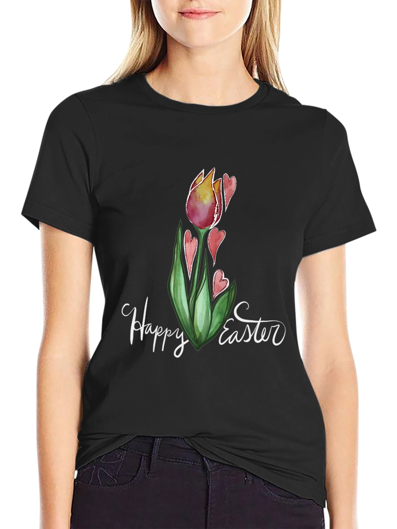Happy Easter Tulip Graphic Tee