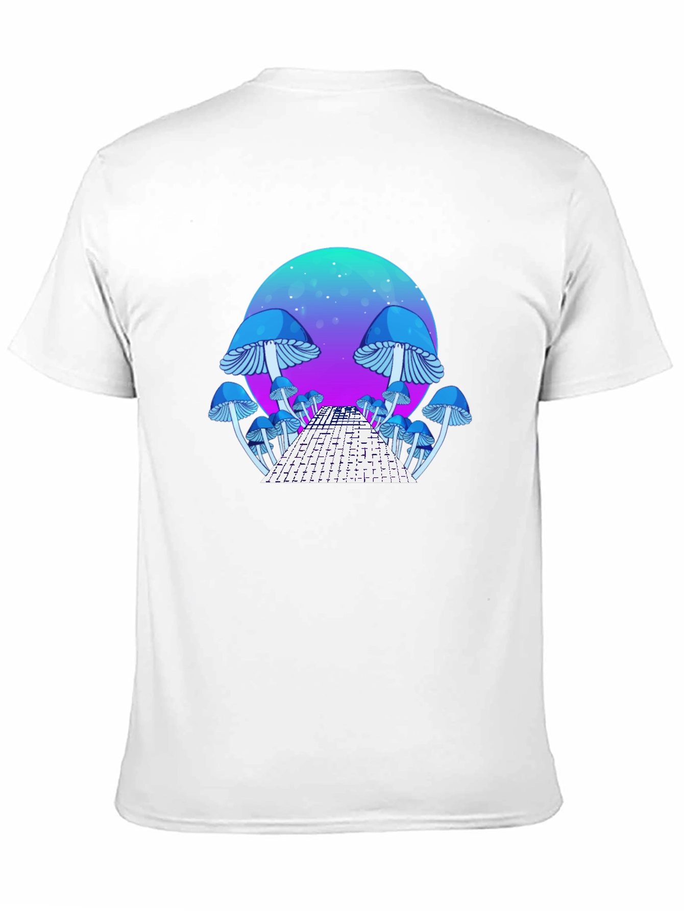 Mushroom Dreamscape Graphic Tee - Black