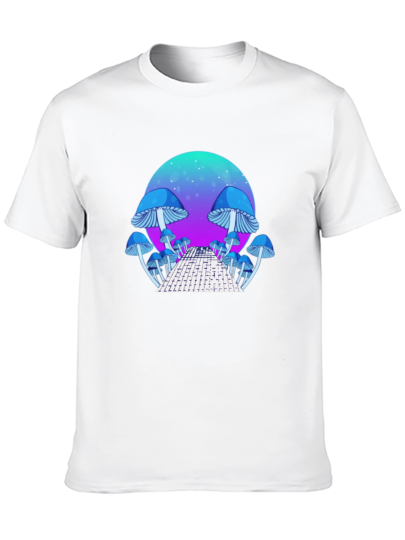 Mushroom Dreamscape Graphic Tee - Black