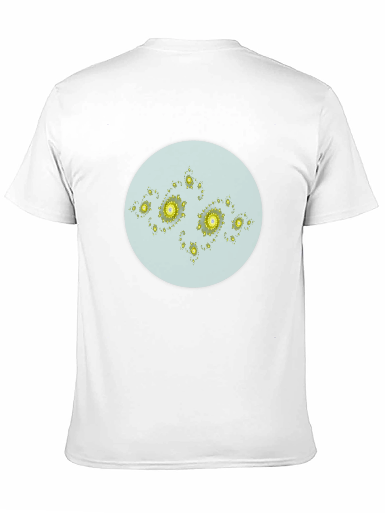 Abstract Fractal Design Black T-Shirt