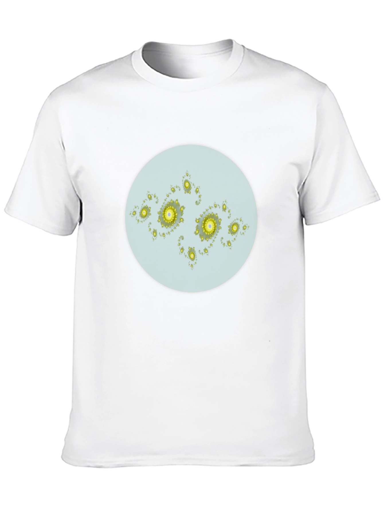 Abstract Fractal Design Black T-Shirt