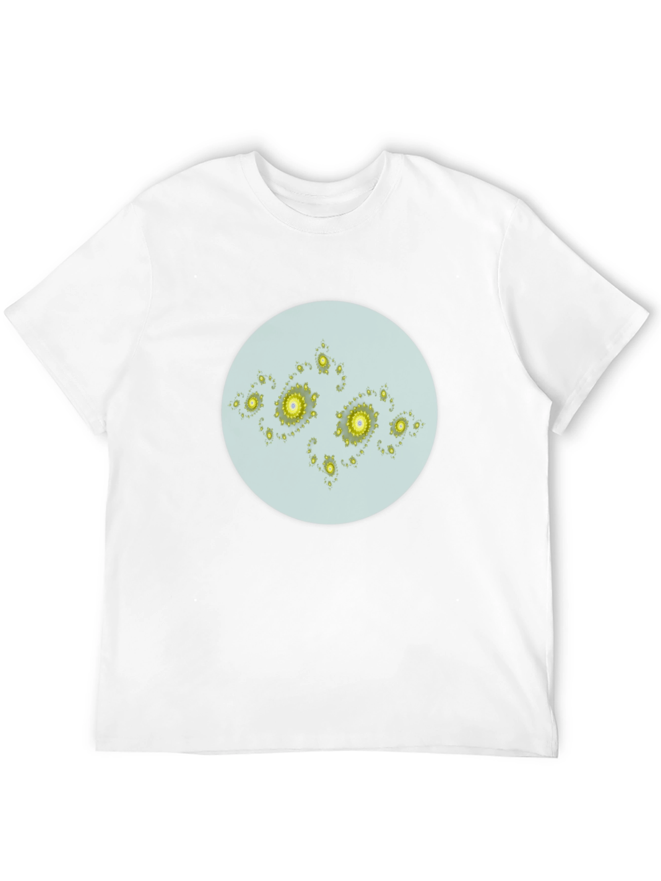Abstract Fractal Design Black T-Shirt