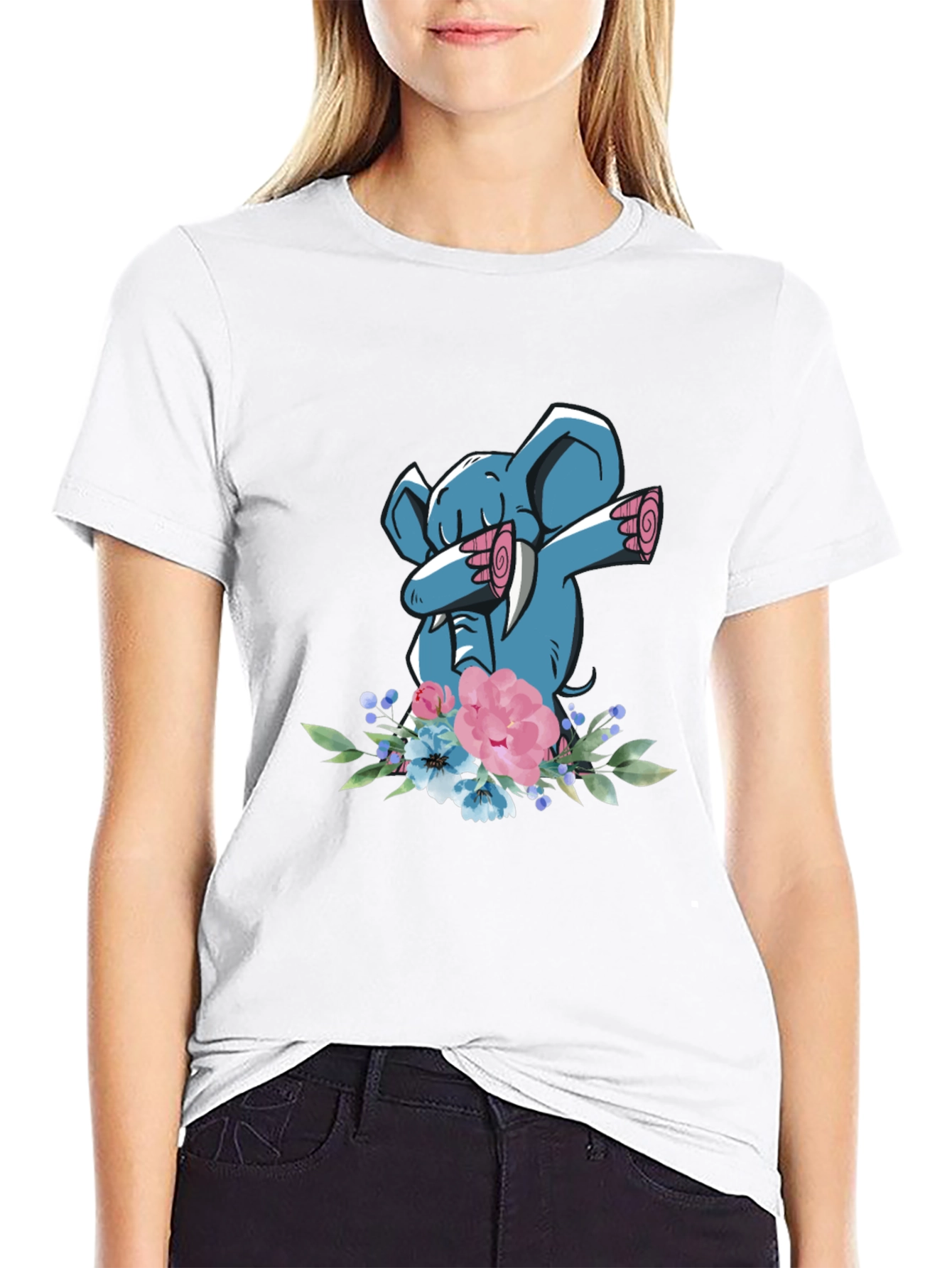 Elephant Dab Flower T-Shirt