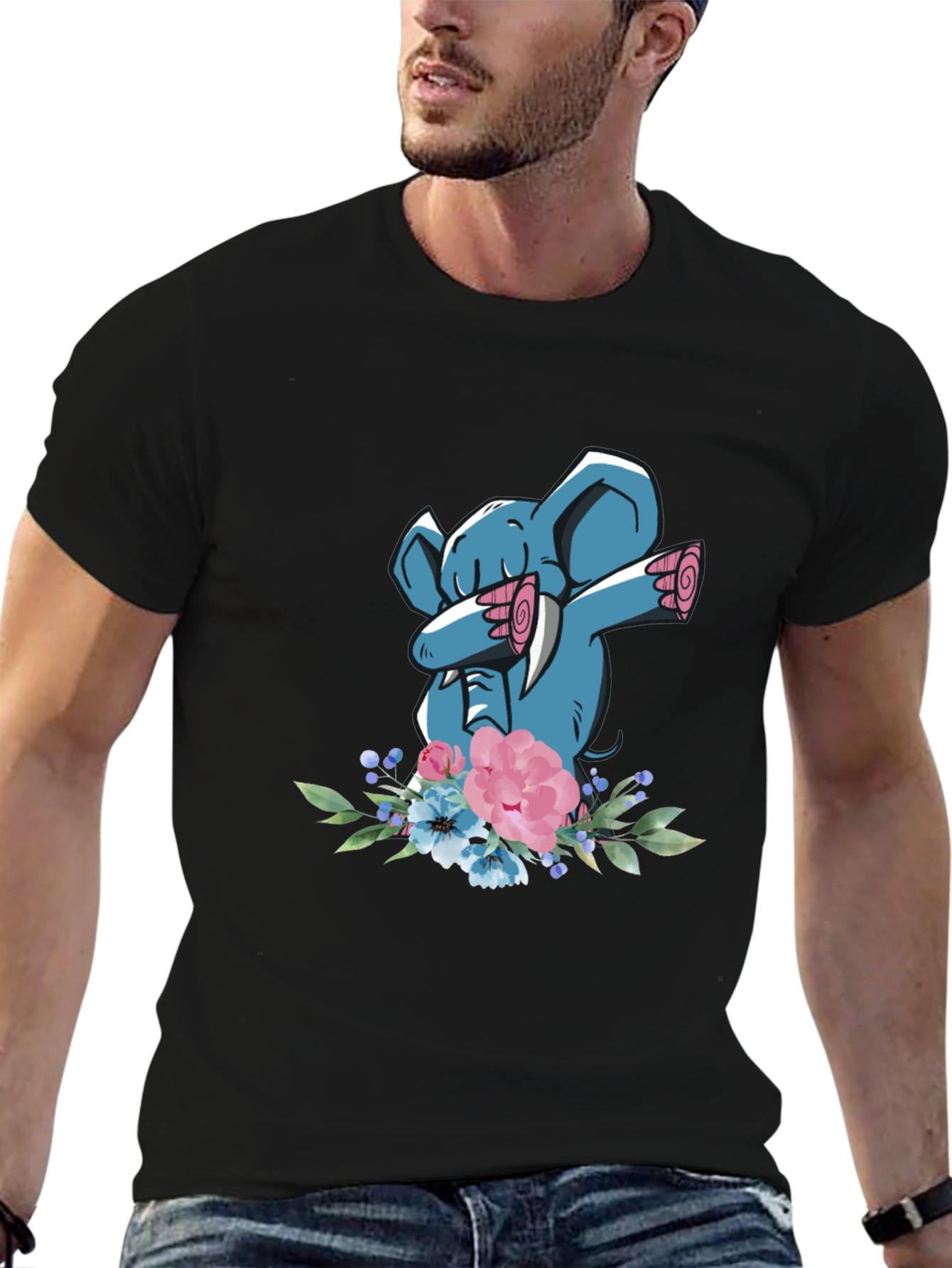 Elephant Dab Flower T-Shirt