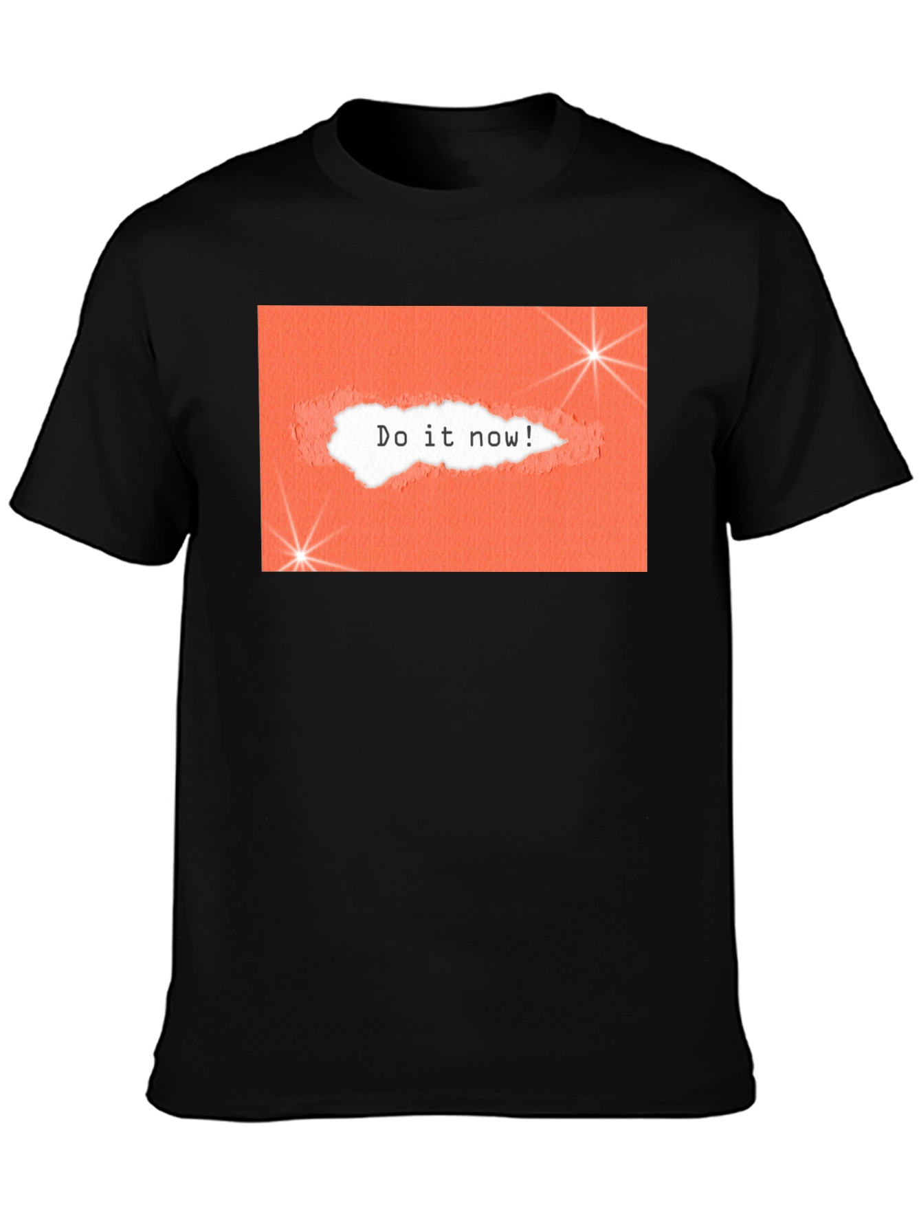 Motivational Do It Now Graphic Tee - Black
