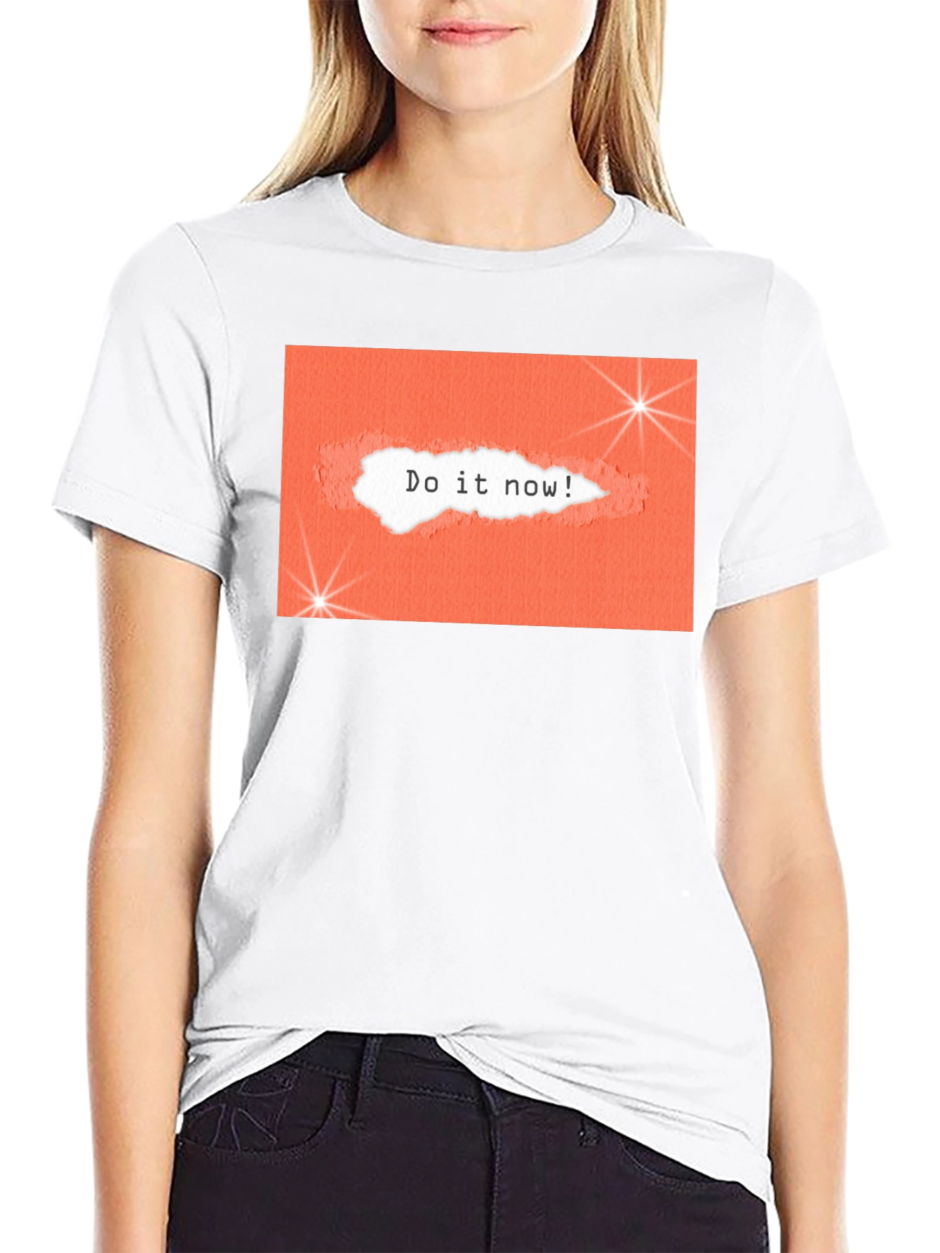 Motivational Do It Now Graphic Tee - Black