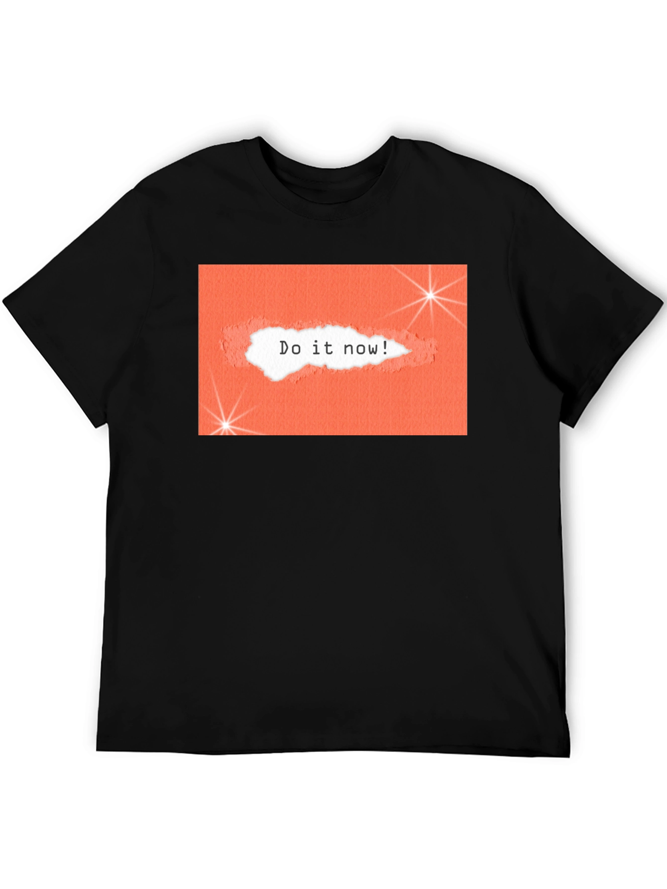 Motivational Do It Now Graphic Tee - Black
