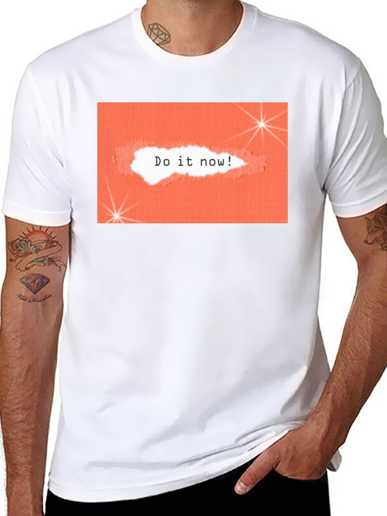 Motivational Do It Now Graphic Tee - Black