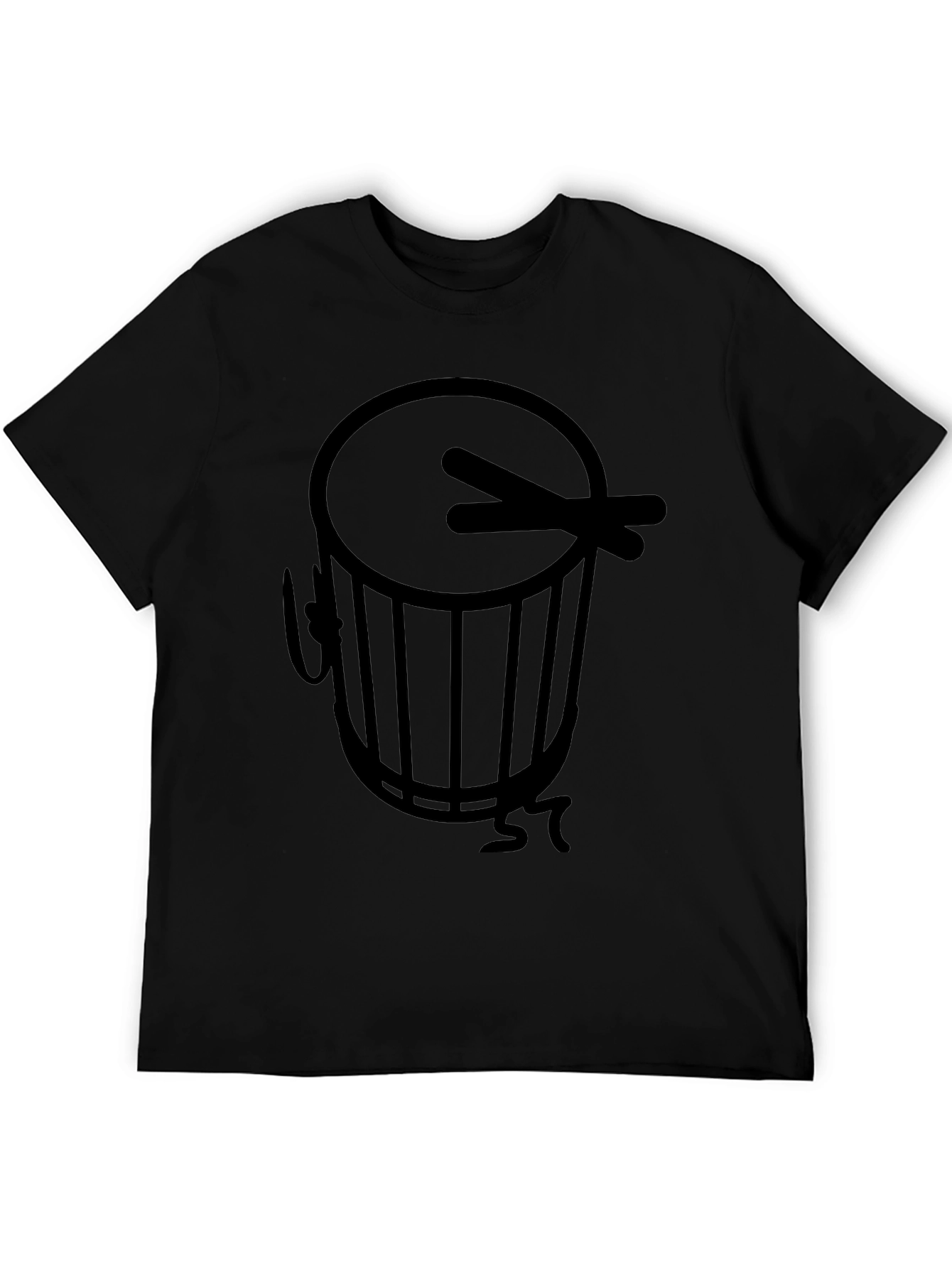 Drum Graphic Black T-Shirt