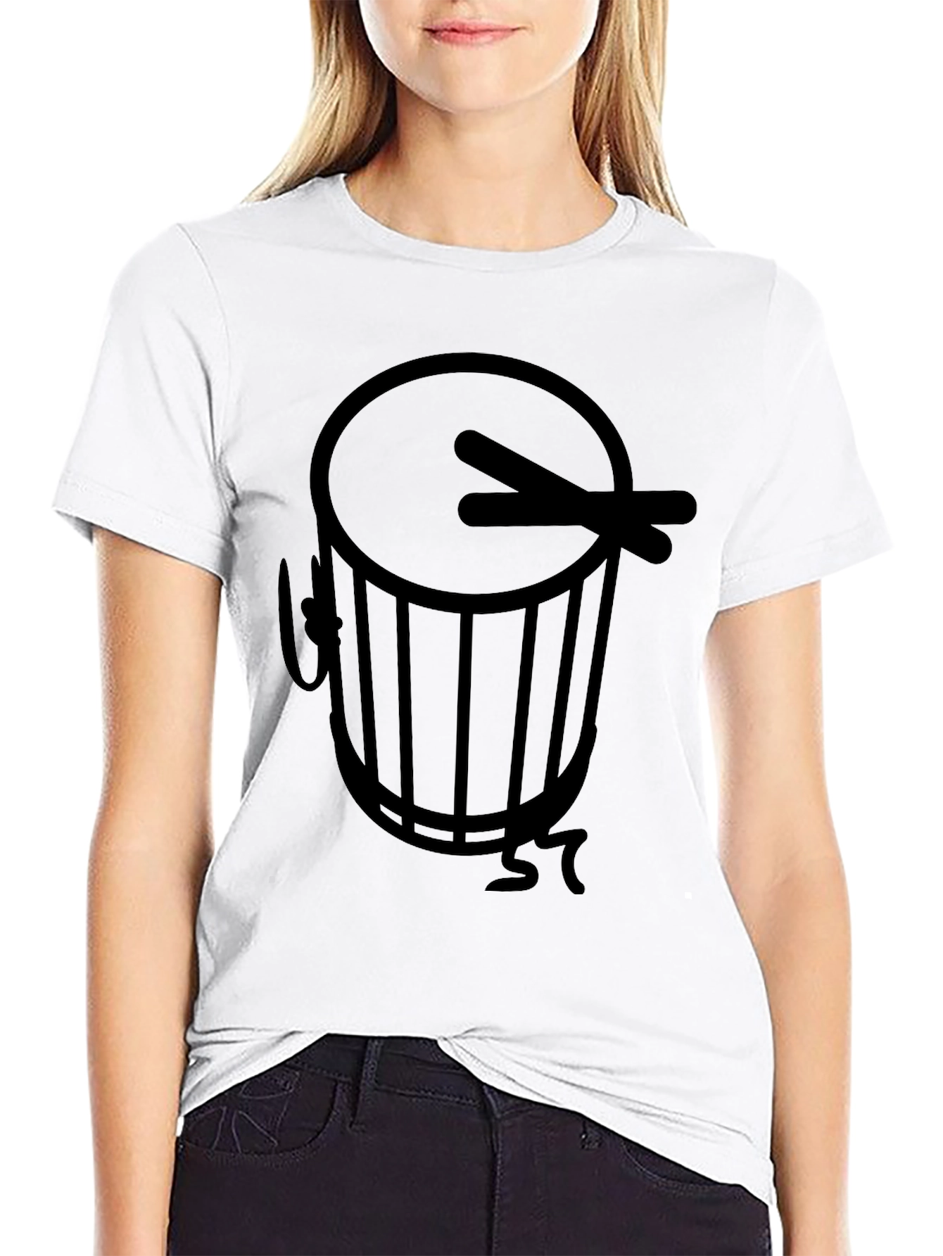 Drum Graphic Black T-Shirt