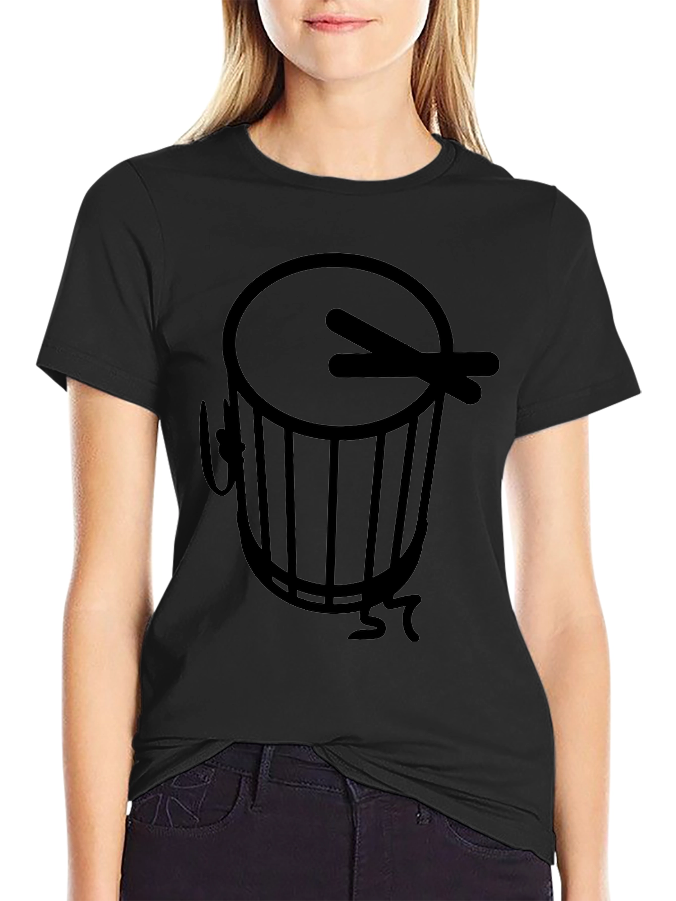 Drum Graphic Black T-Shirt