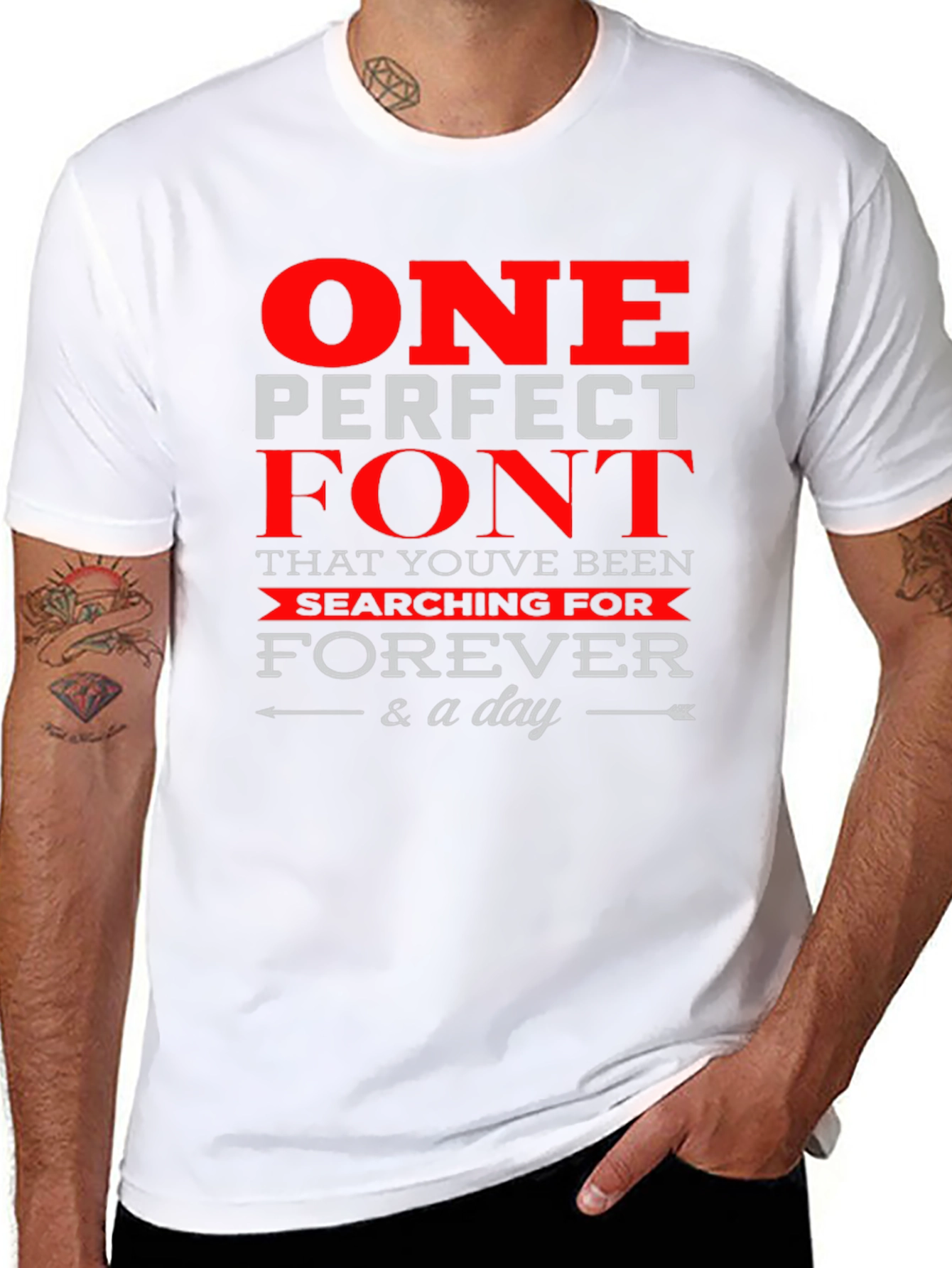 One Perfect Font T-Shirt - Stylish Graphic Tee
