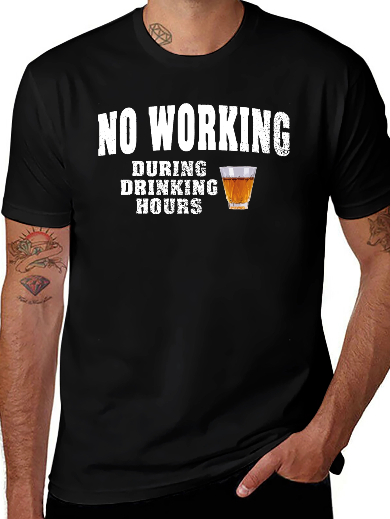 No Working During Drinking Hours Graphic Tee