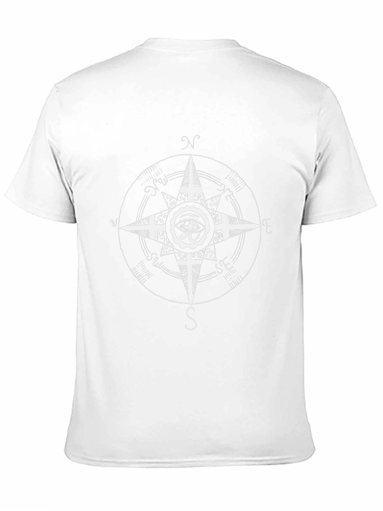 Compass Rose Graphic Tee - Black Cotton