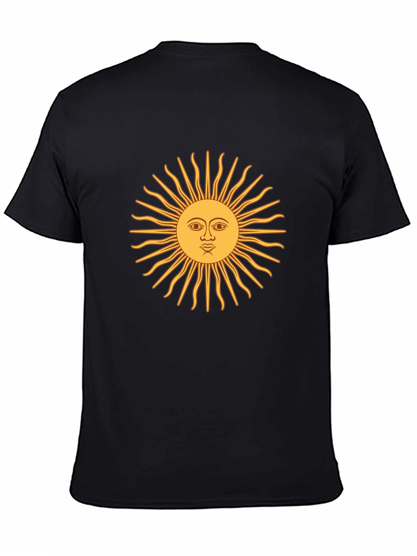Argentina Sun T-Shirt - Black Cotton Tee