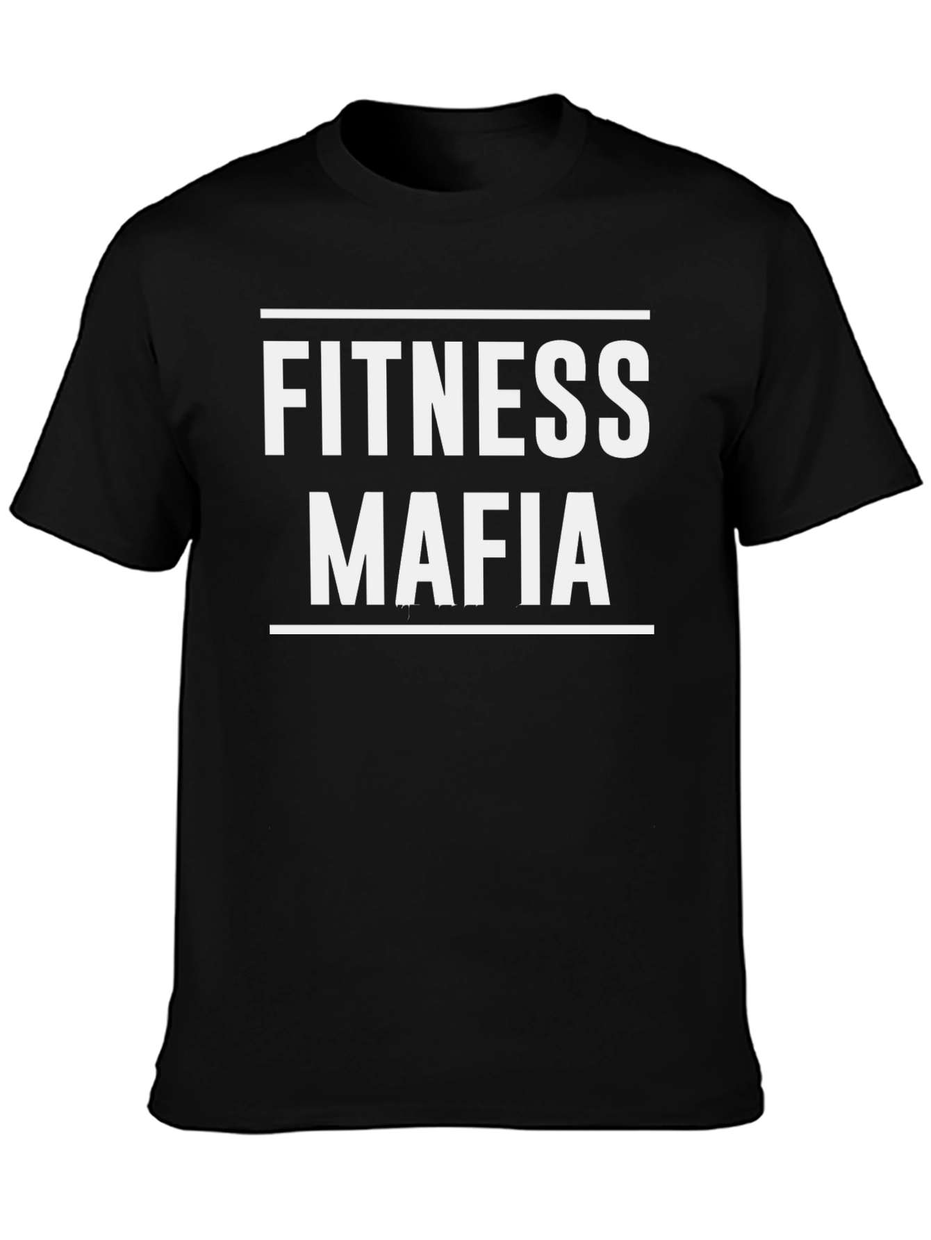 Fitness Mafia Black Graphic Tee Shirt