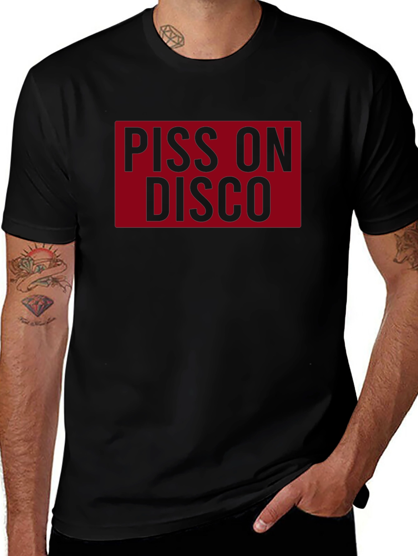 Piss On Disco Graphic T-Shirt - Bold Statement Tee
