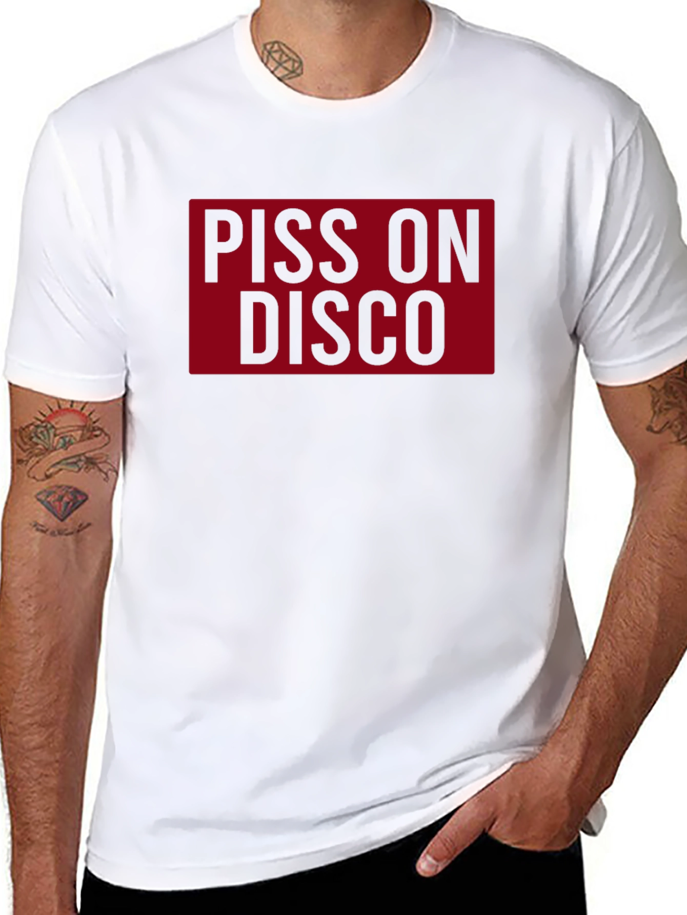 Piss On Disco Graphic T-Shirt - Bold Statement Tee