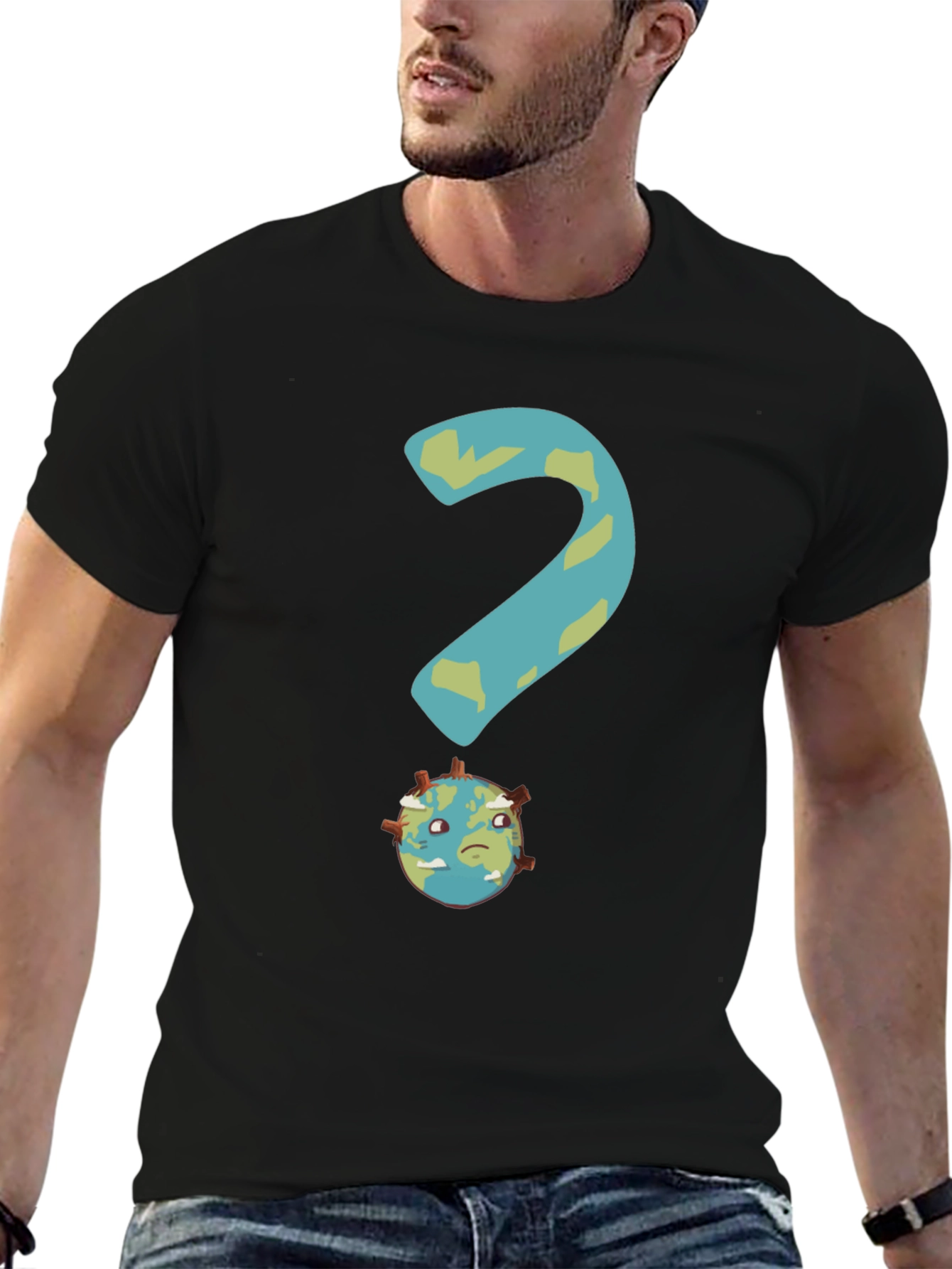 Earth Question T-Shirt - Global Crisis Awareness