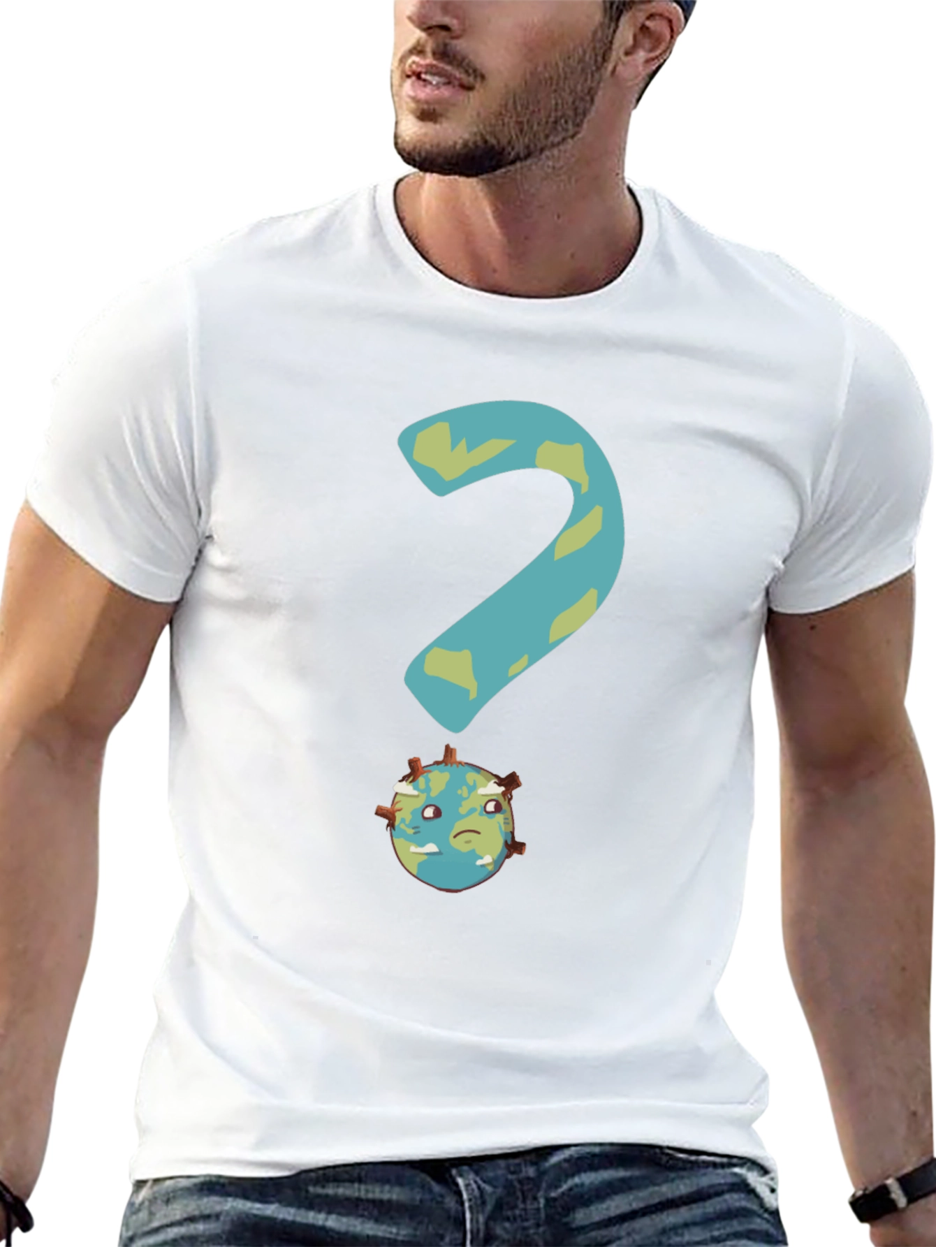Earth Question T-Shirt - Global Crisis Awareness