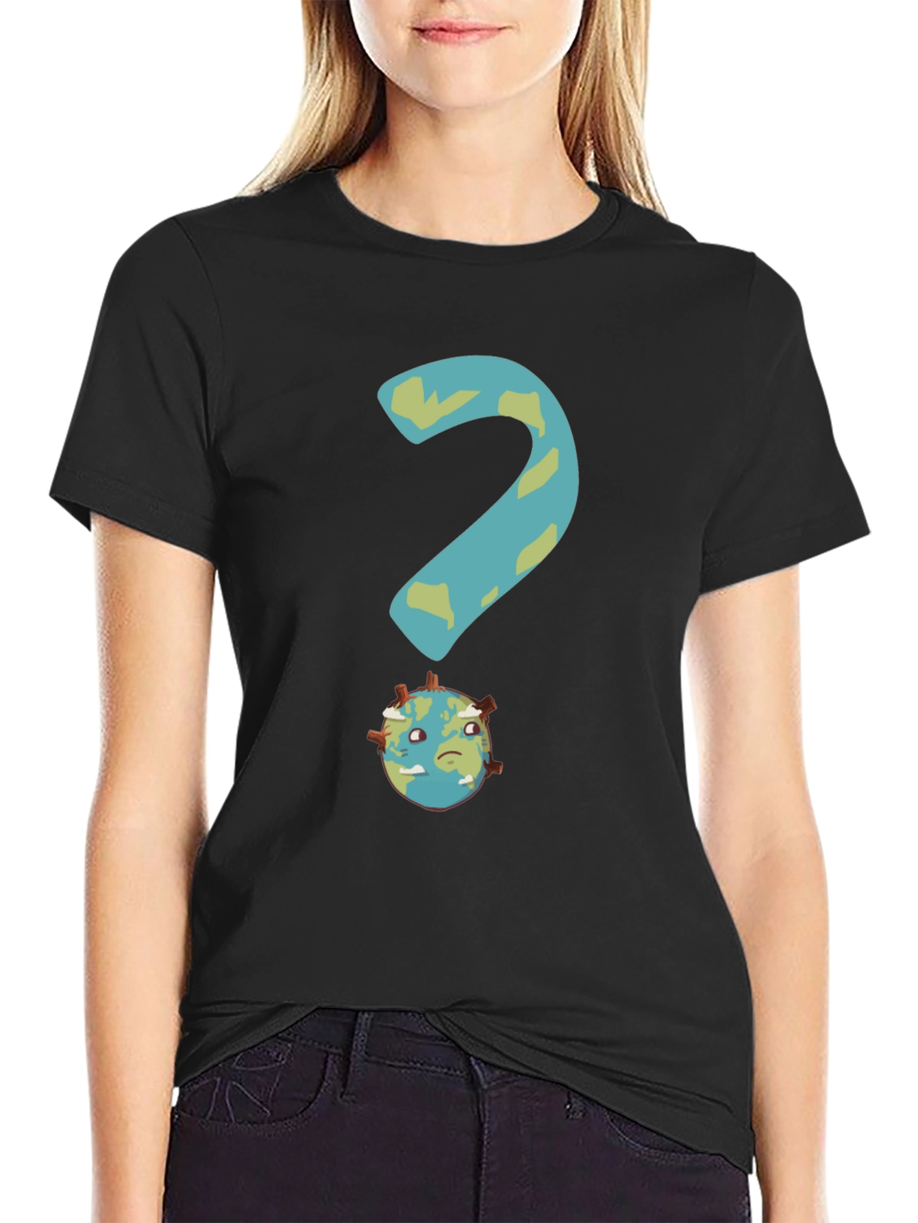 Earth Question T-Shirt - Global Crisis Awareness