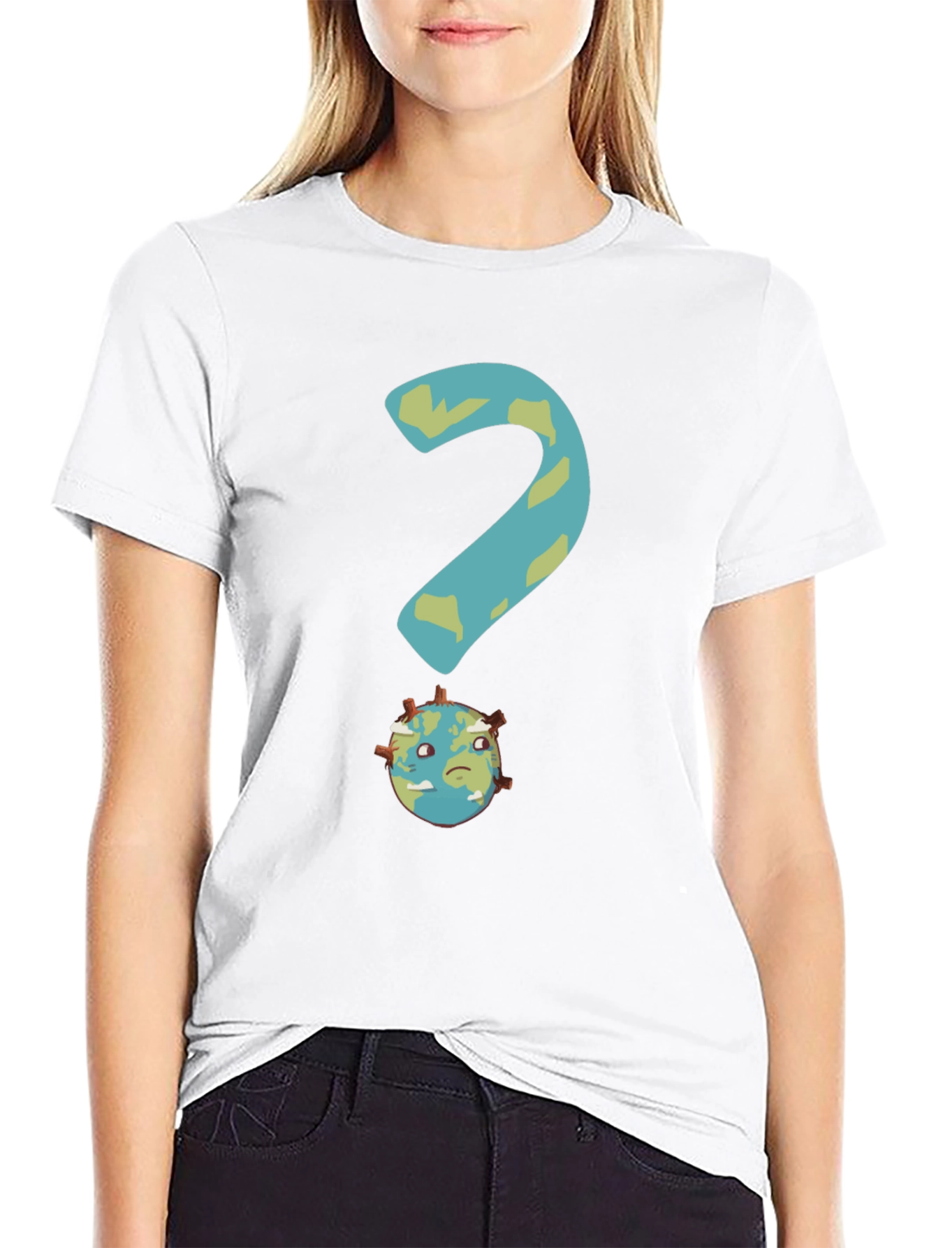 Earth Question T-Shirt - Global Crisis Awareness