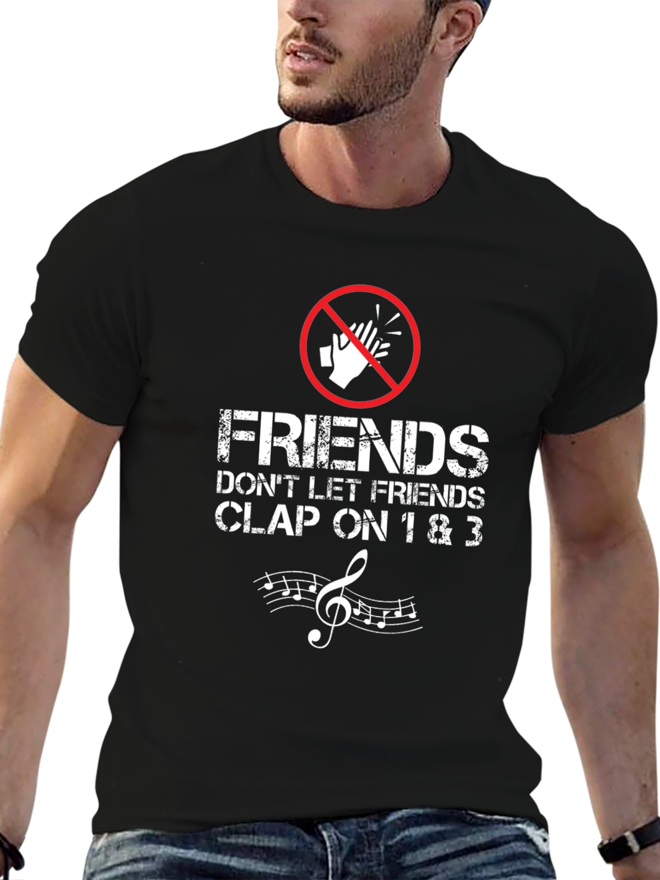Friends Dont Clap Funny Music T-Shirt