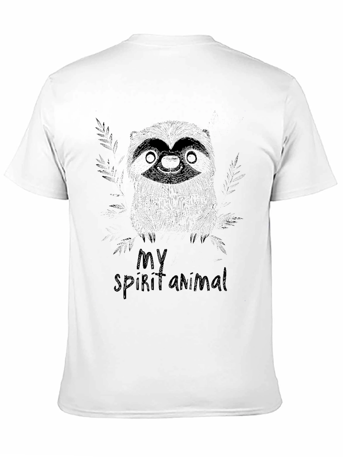 Sloth Spirit Animal Black T-Shirt