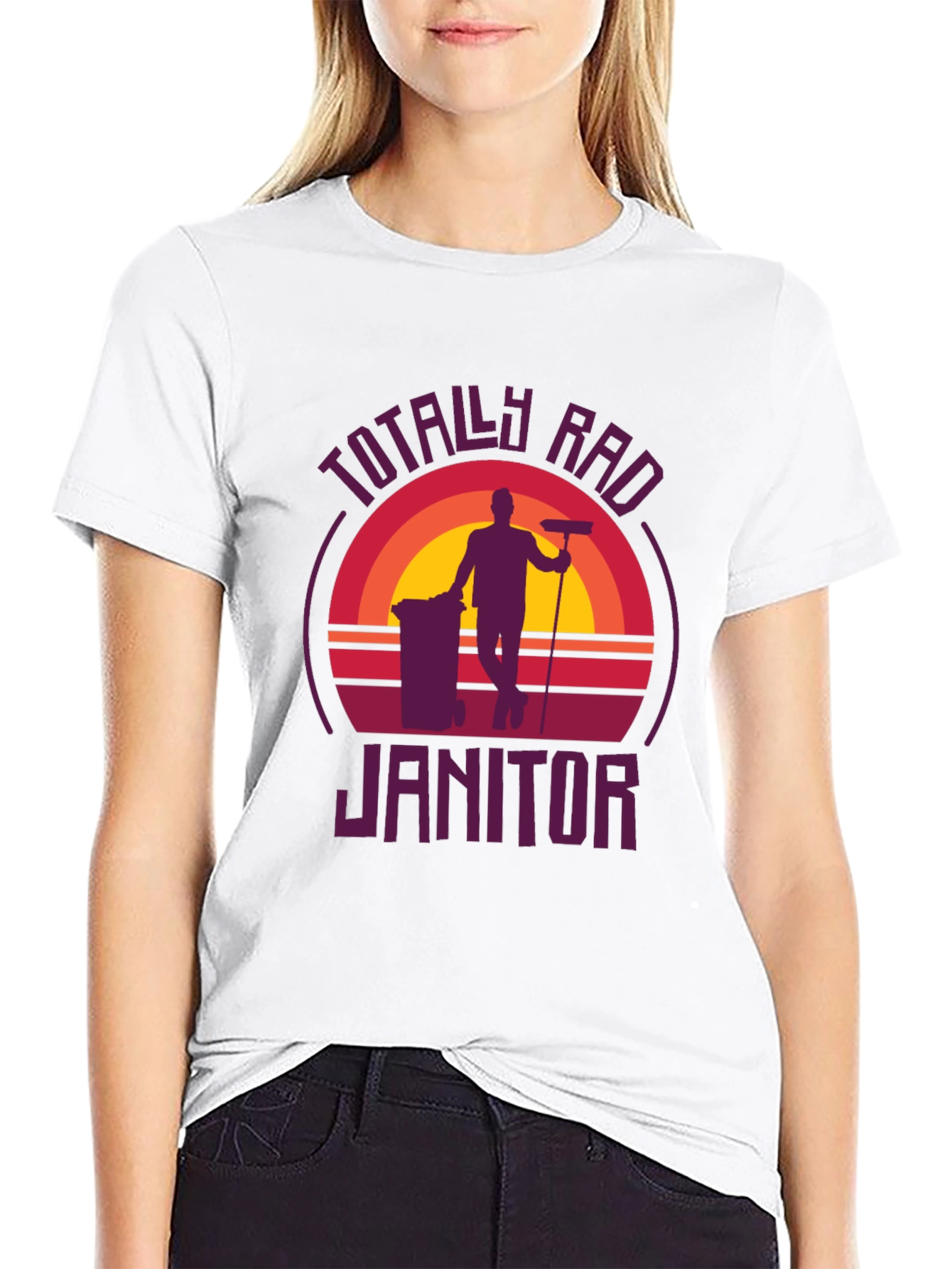 Totally Rad Janitor Graphic Tee - Retro Style