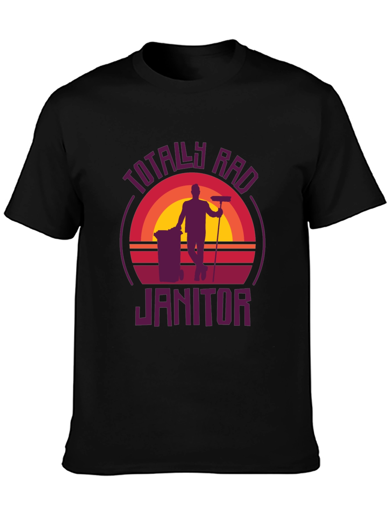 Totally Rad Janitor Graphic Tee - Retro Style