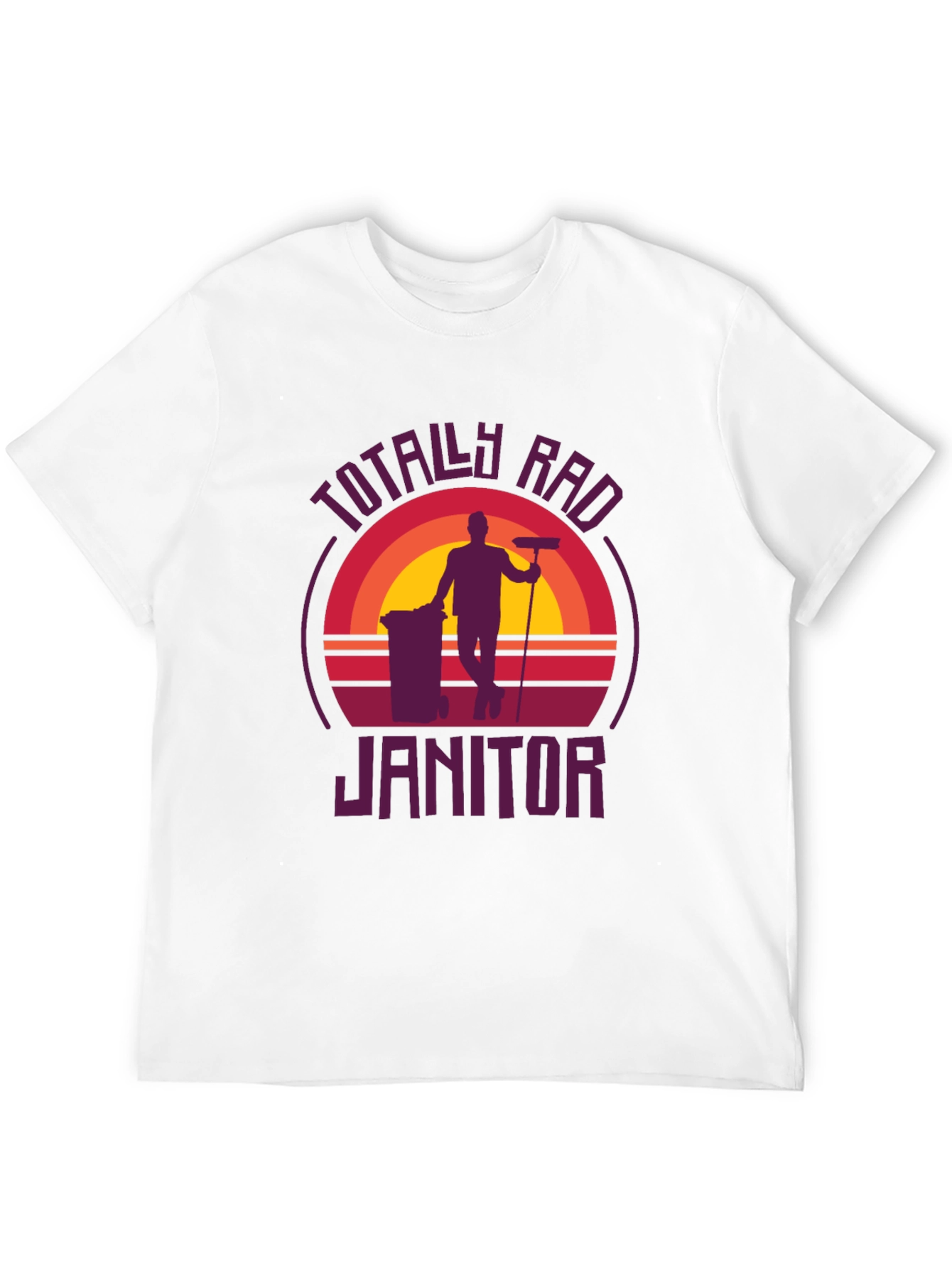 Totally Rad Janitor Graphic Tee - Retro Style