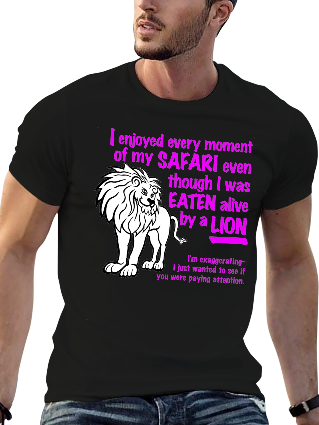Safari Lion Graphic Novelty T-Shirt