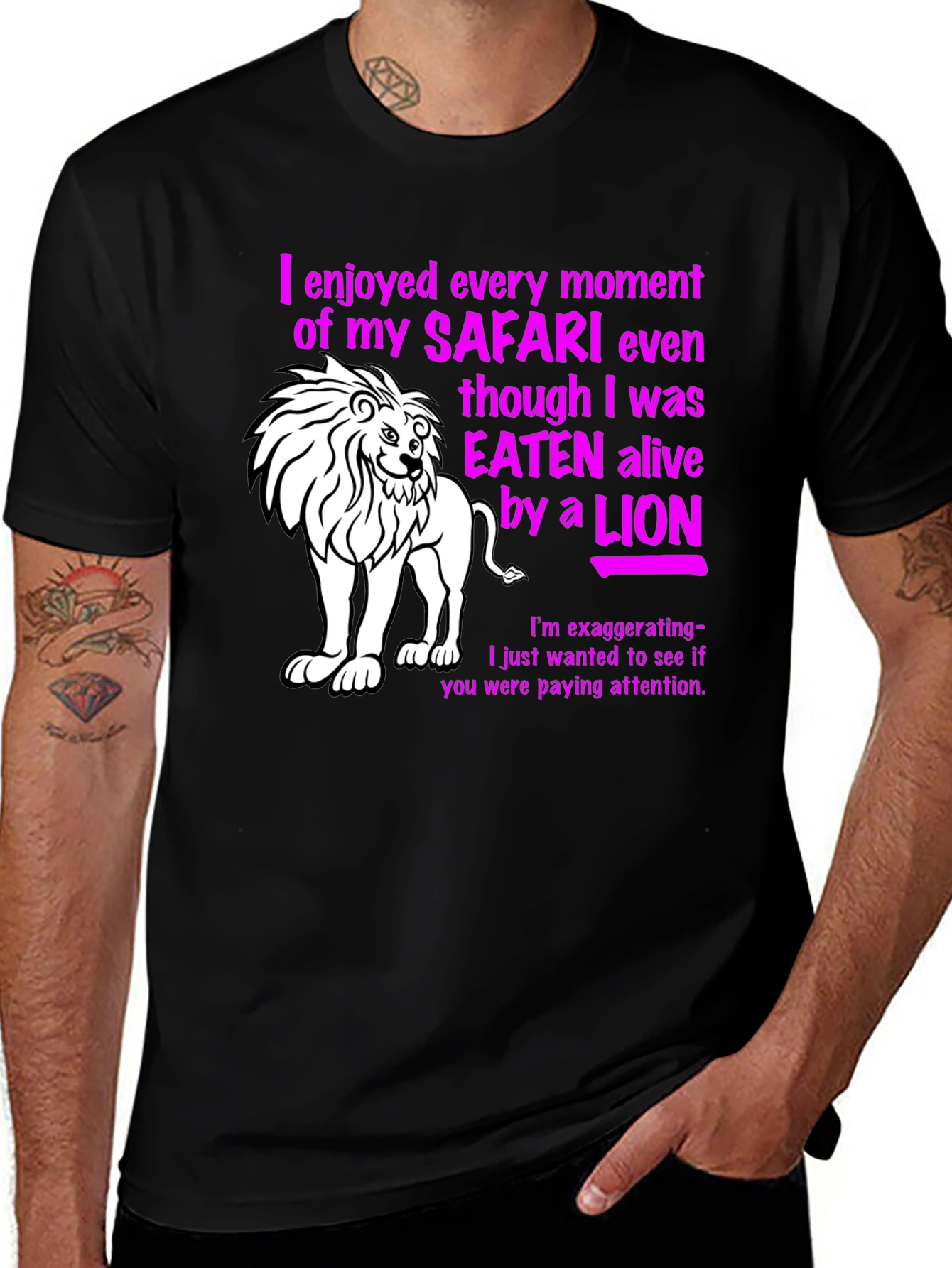 Safari Lion Graphic Novelty T-Shirt