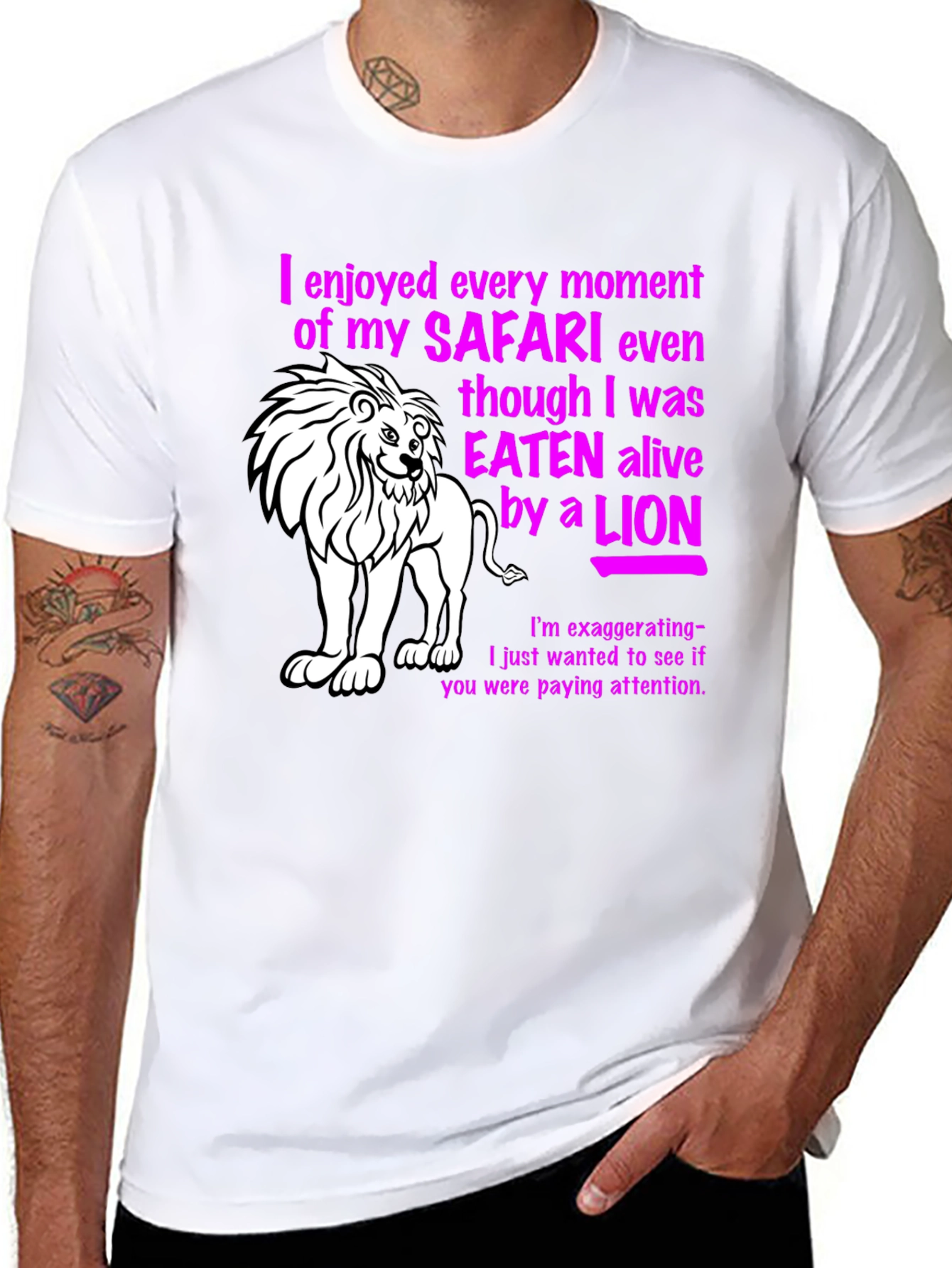 Safari Lion Graphic Novelty T-Shirt