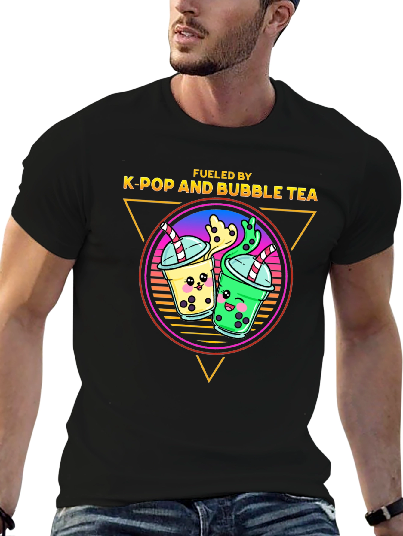 K-Pop & Bubble Tea Graphic T-Shirt